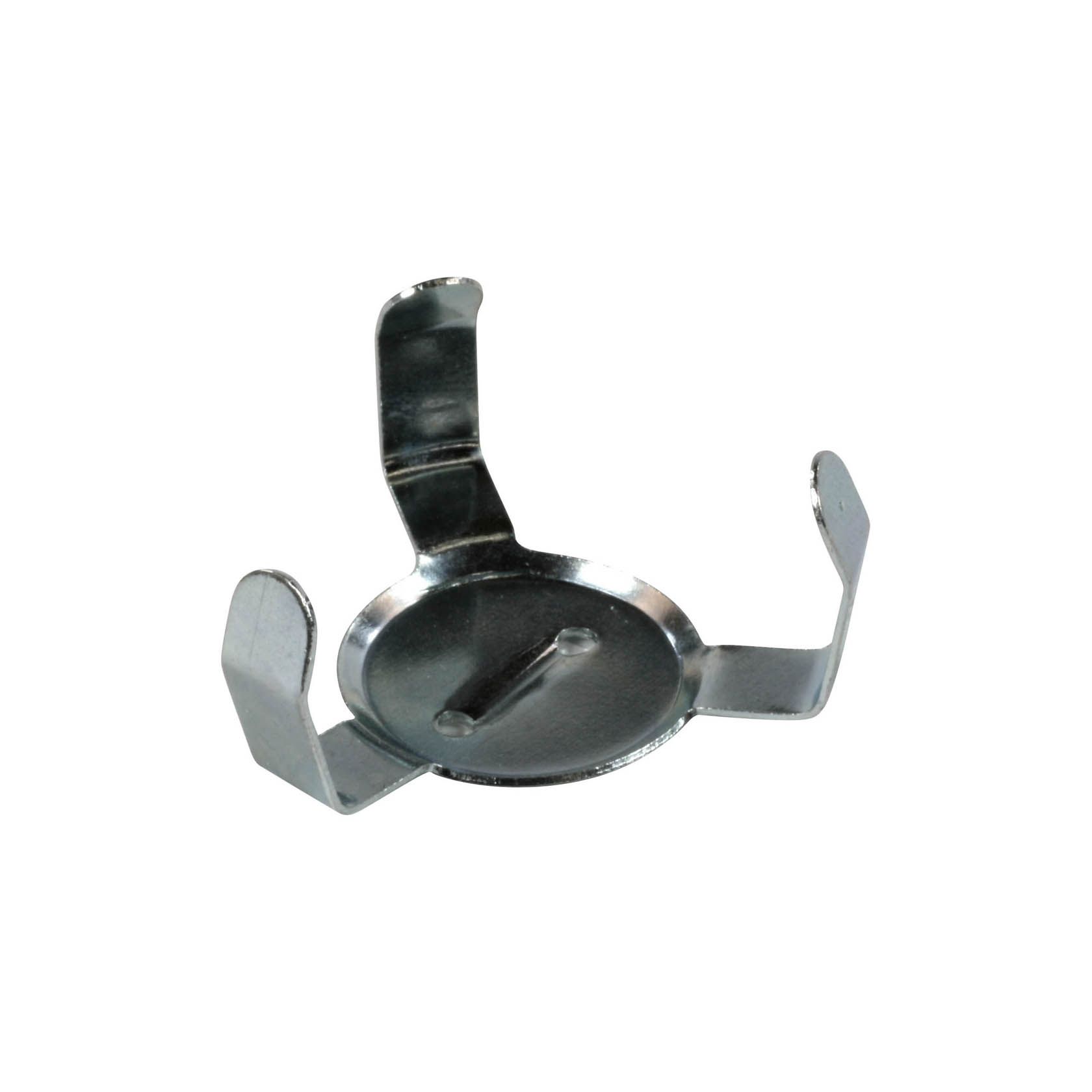 Metallische Schutzscheibe aus Federstahl für Räuchermännchen. Die Scheibe hat erhöhte Kanten an drei Punkten. im Dregeno Online Shop günstig kaufen