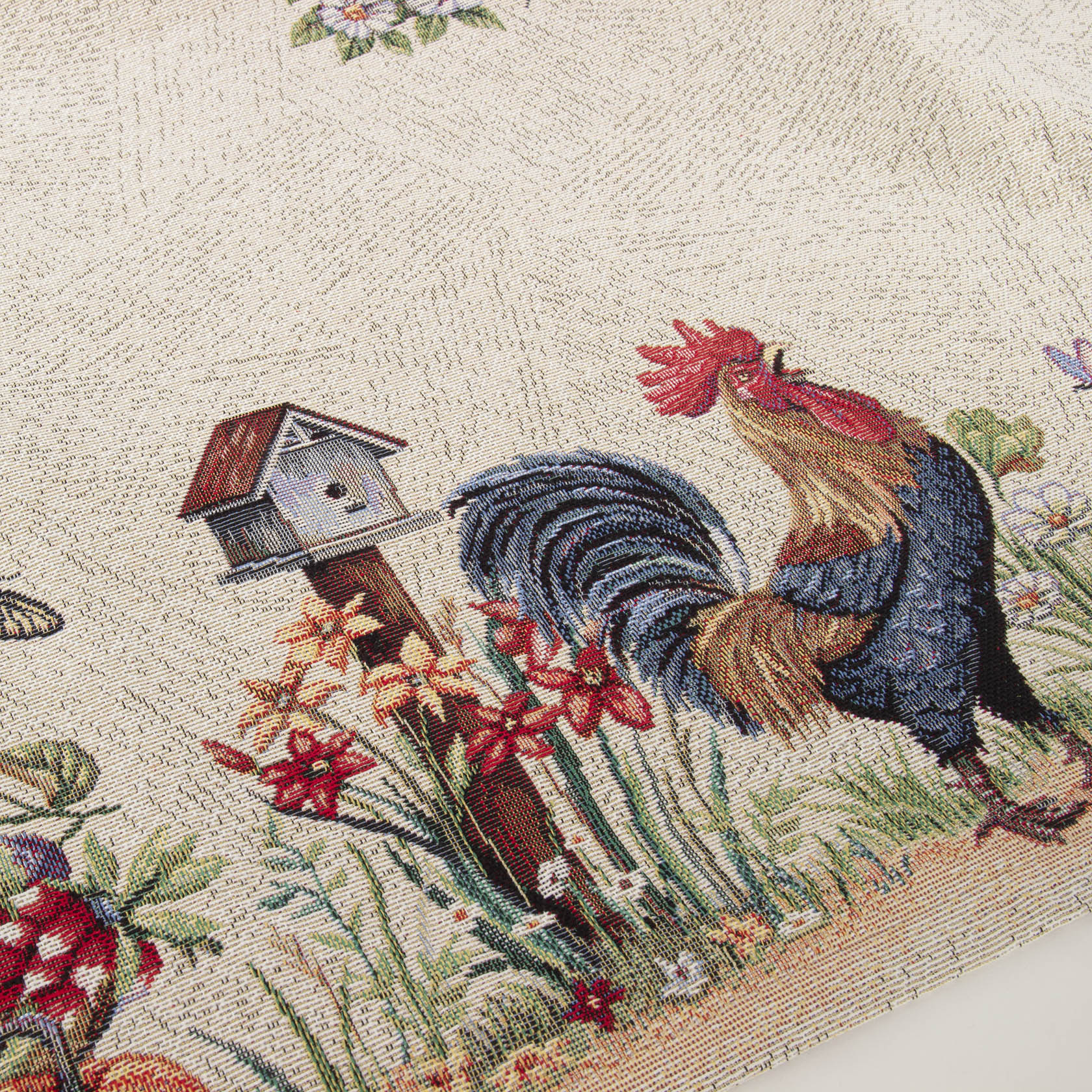 Tischdecke Hühnerschar 94 x 94 cm