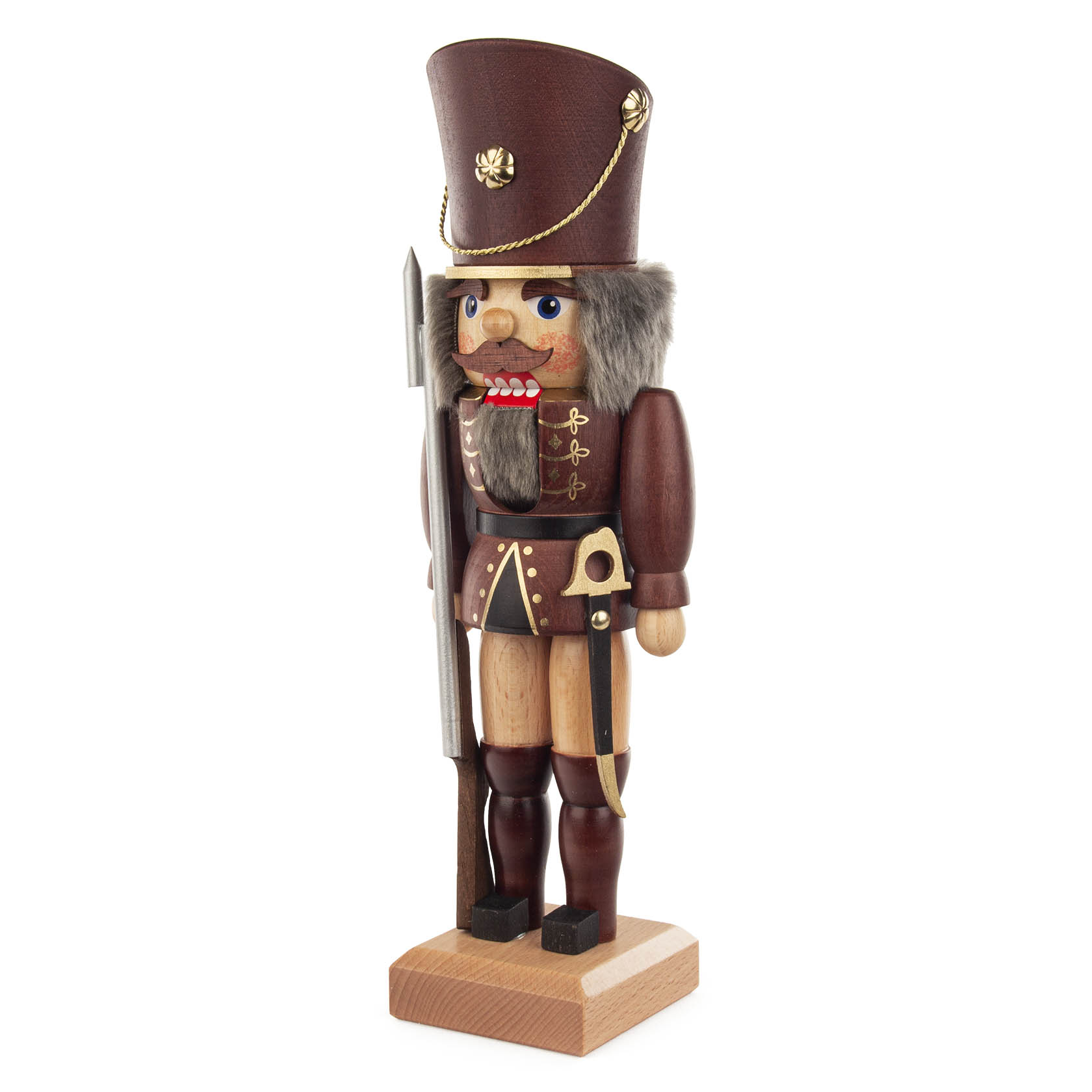 Nussknacker Soldat braun lasiert 29cm