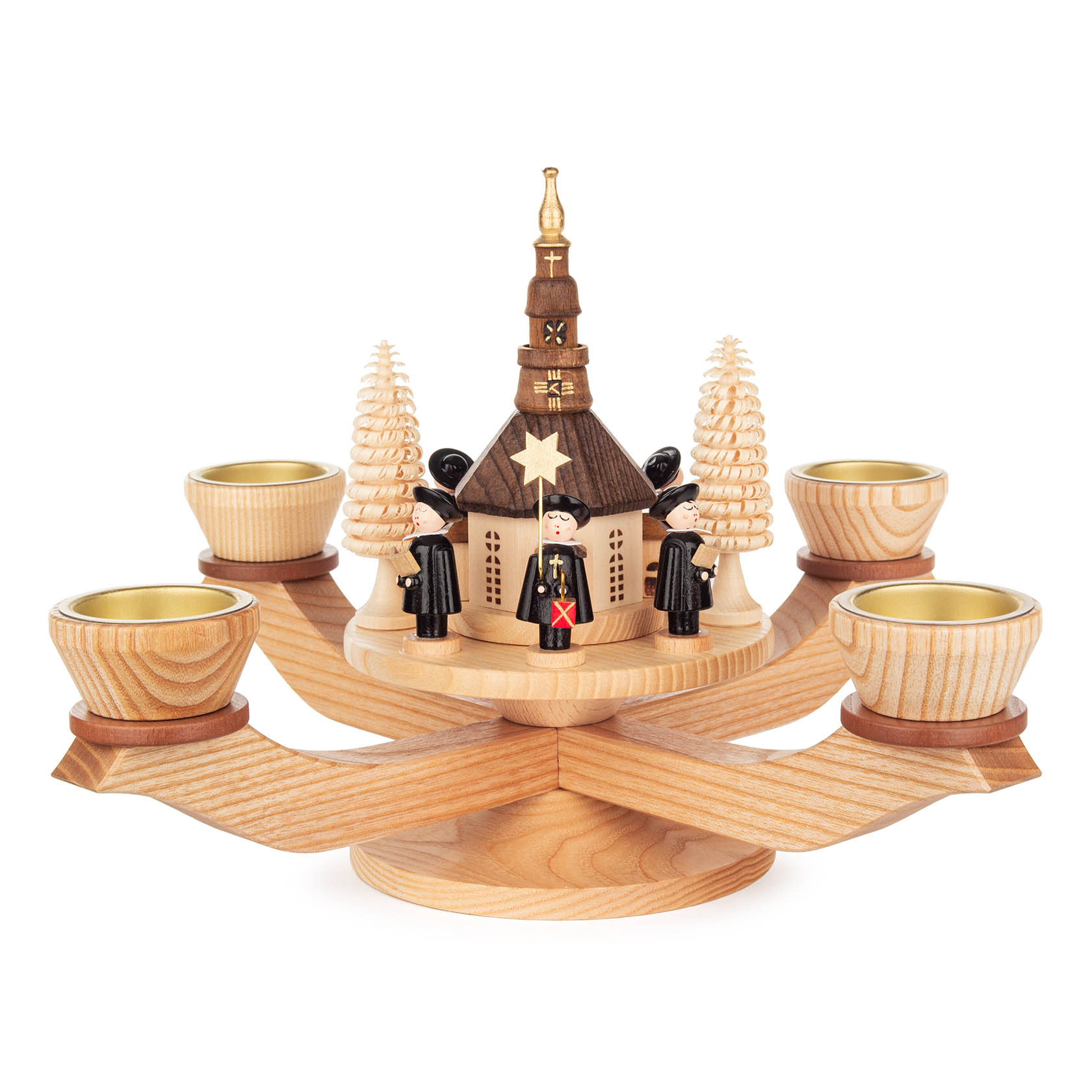 advent tealight holder natural, Seiffen church and carol singers im Dregeno Online Shop günstig kaufen