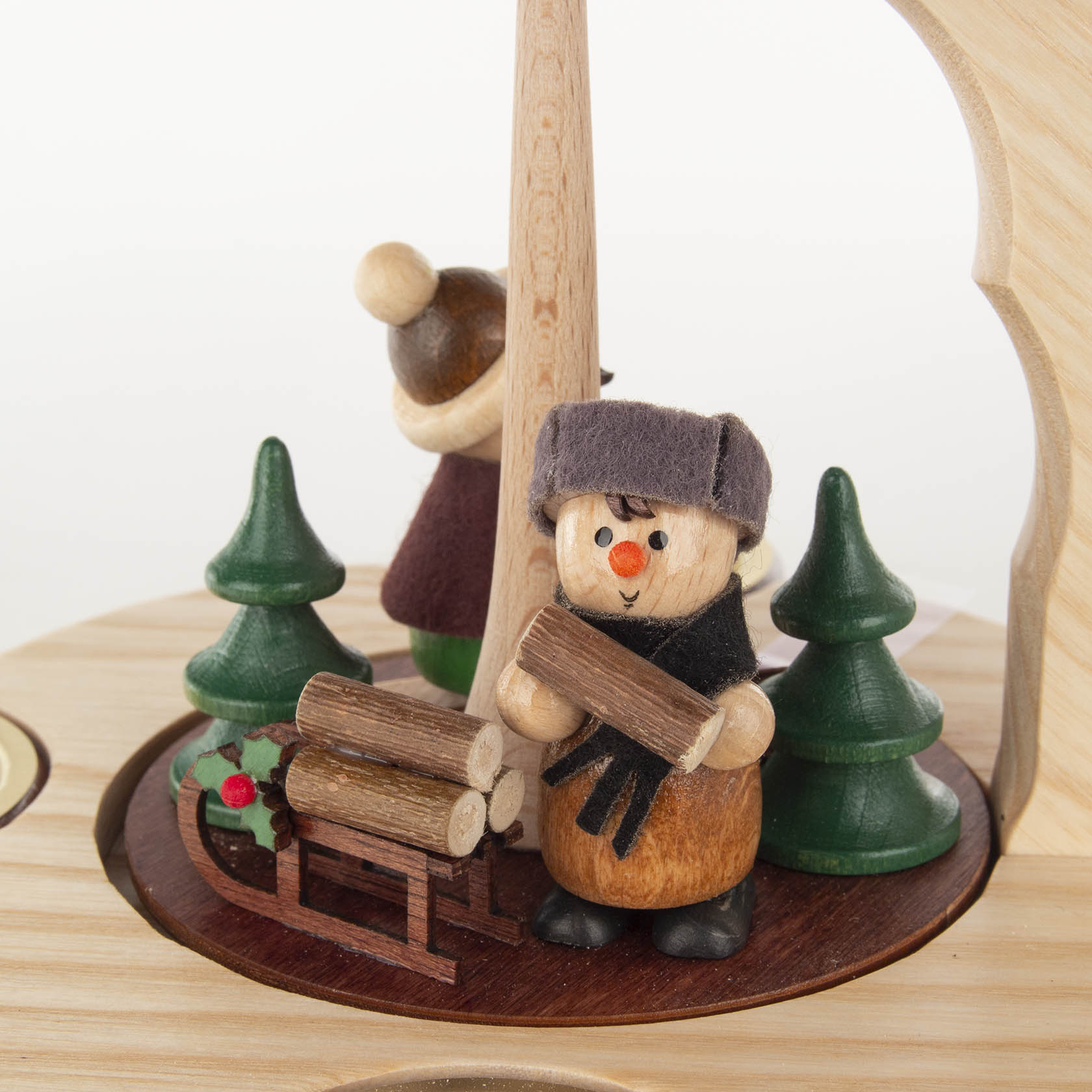 wooden pyramid forest scene