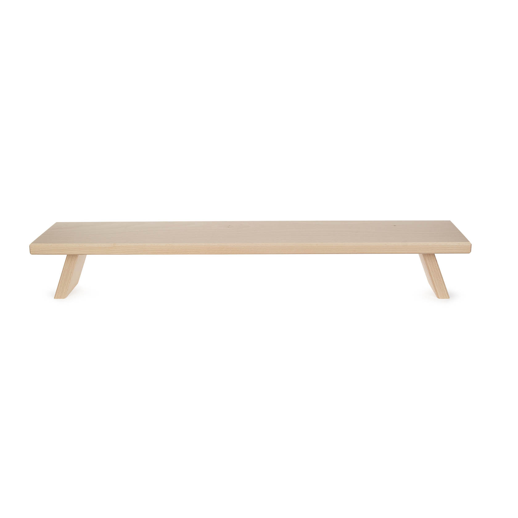 Eine naturbelassene Schwibbogenbank mit 70 cm Breite und 13 cm Tiefe, flaches Design mit zwei leicht ausgestellten Beinen. im Dregeno Online Shop günstig kaufen