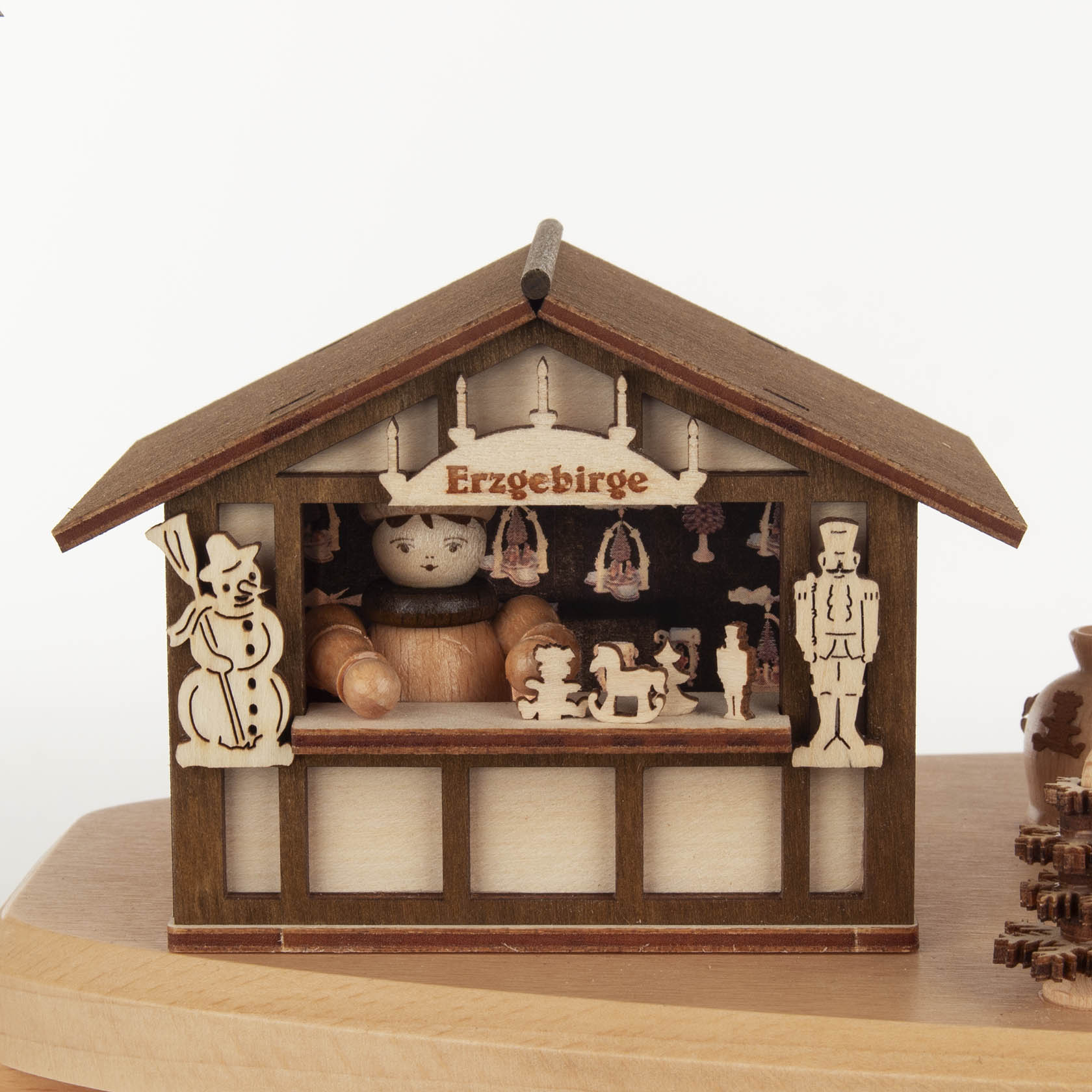 Schwibbogen Weihnachtsmarkt mit Pyramide
