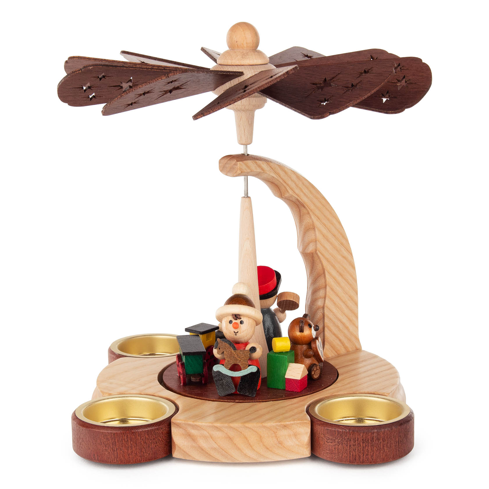 Pyramide Spielende Kinder für Teelichte