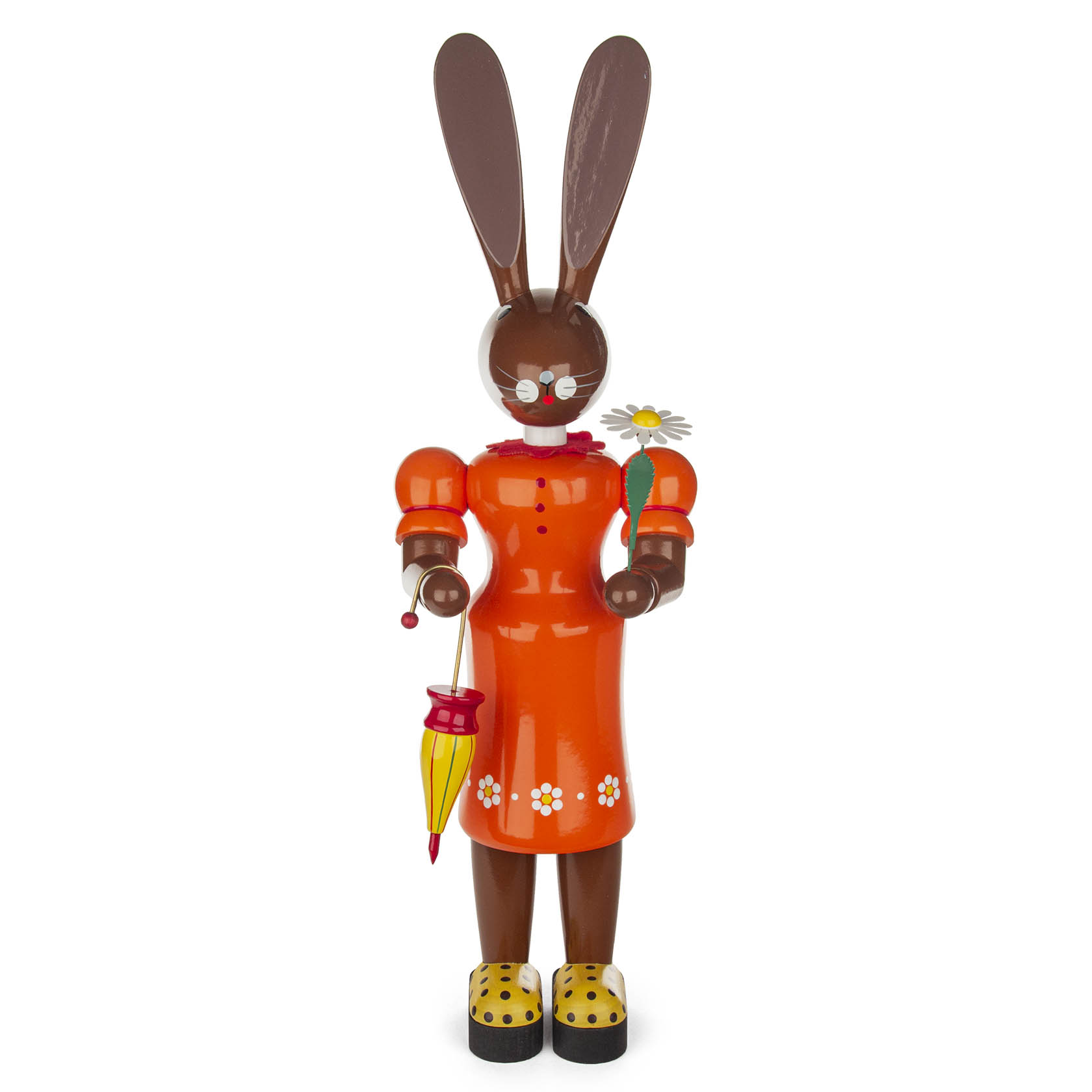 Hasenfrau groß orange