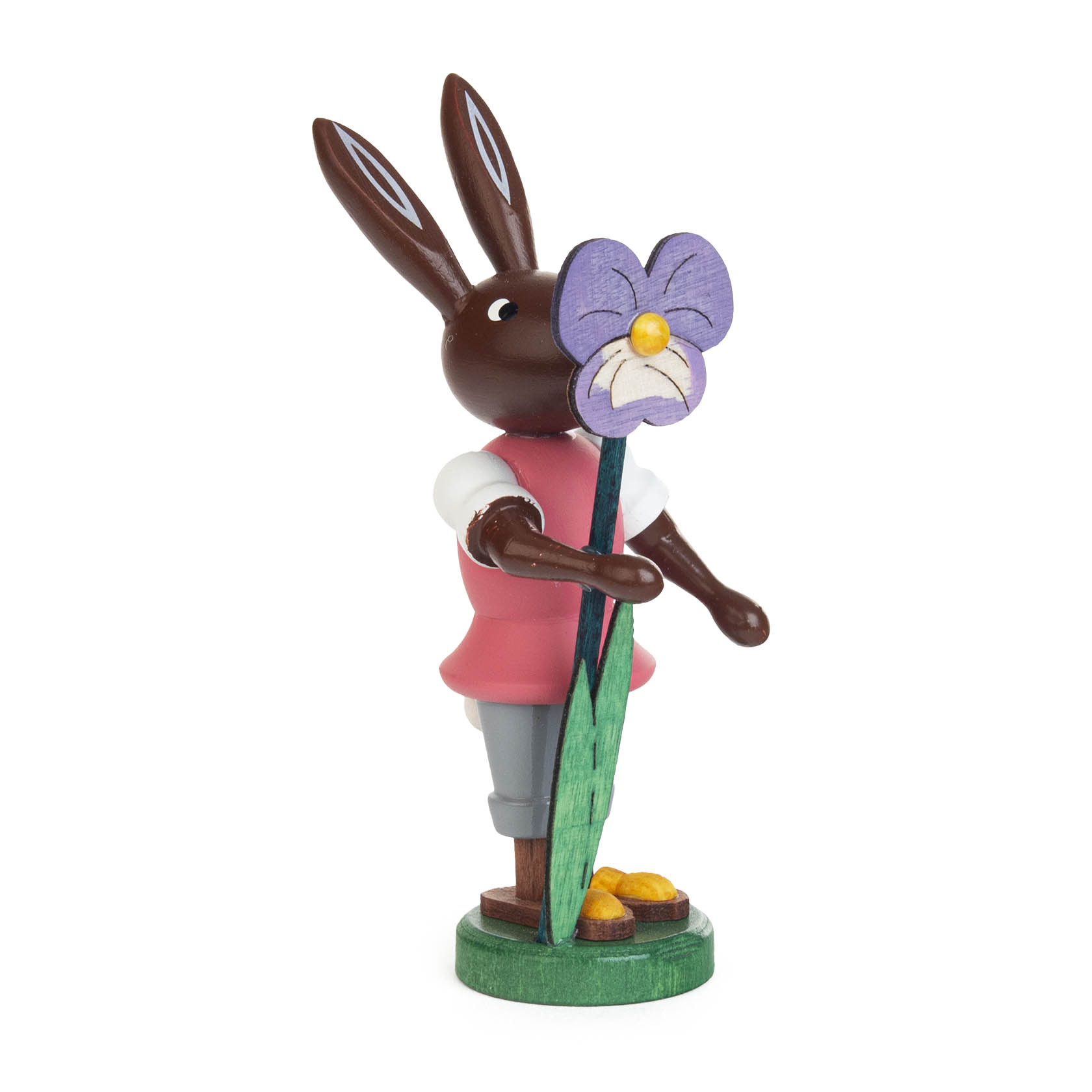 Hase mit Stiefmütterchen