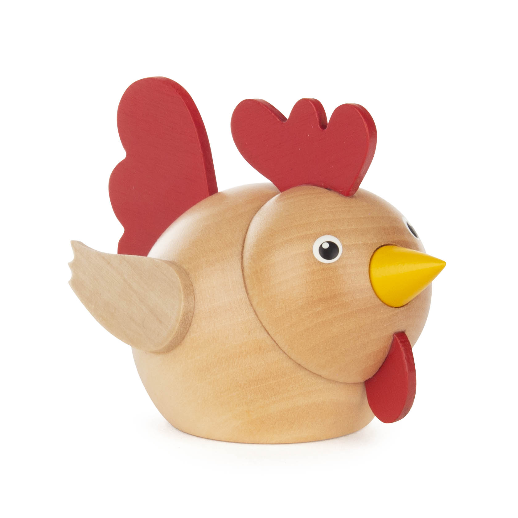 Holzhuhn mit rotem Kamm, Flügeln und Kehllappen als Dekoration für Vario-Leuchter. im Dregeno Online Shop günstig kaufen