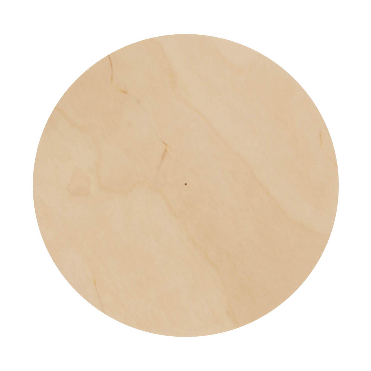 Ein runder Pyramidenteller aus hellem Holz mit einem Durchmesser von 150 mm. im Dregeno Online Shop günstig kaufen