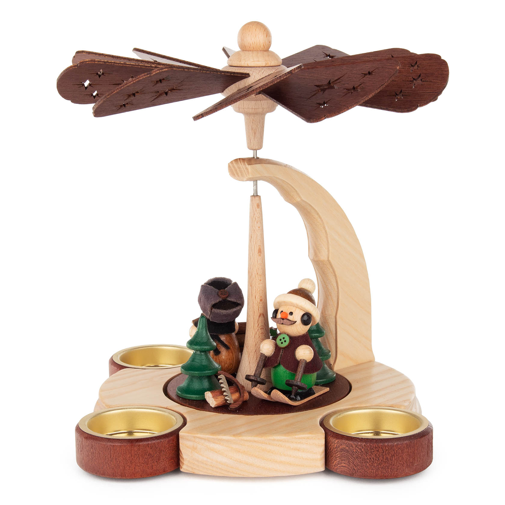 wooden pyramid forest scene