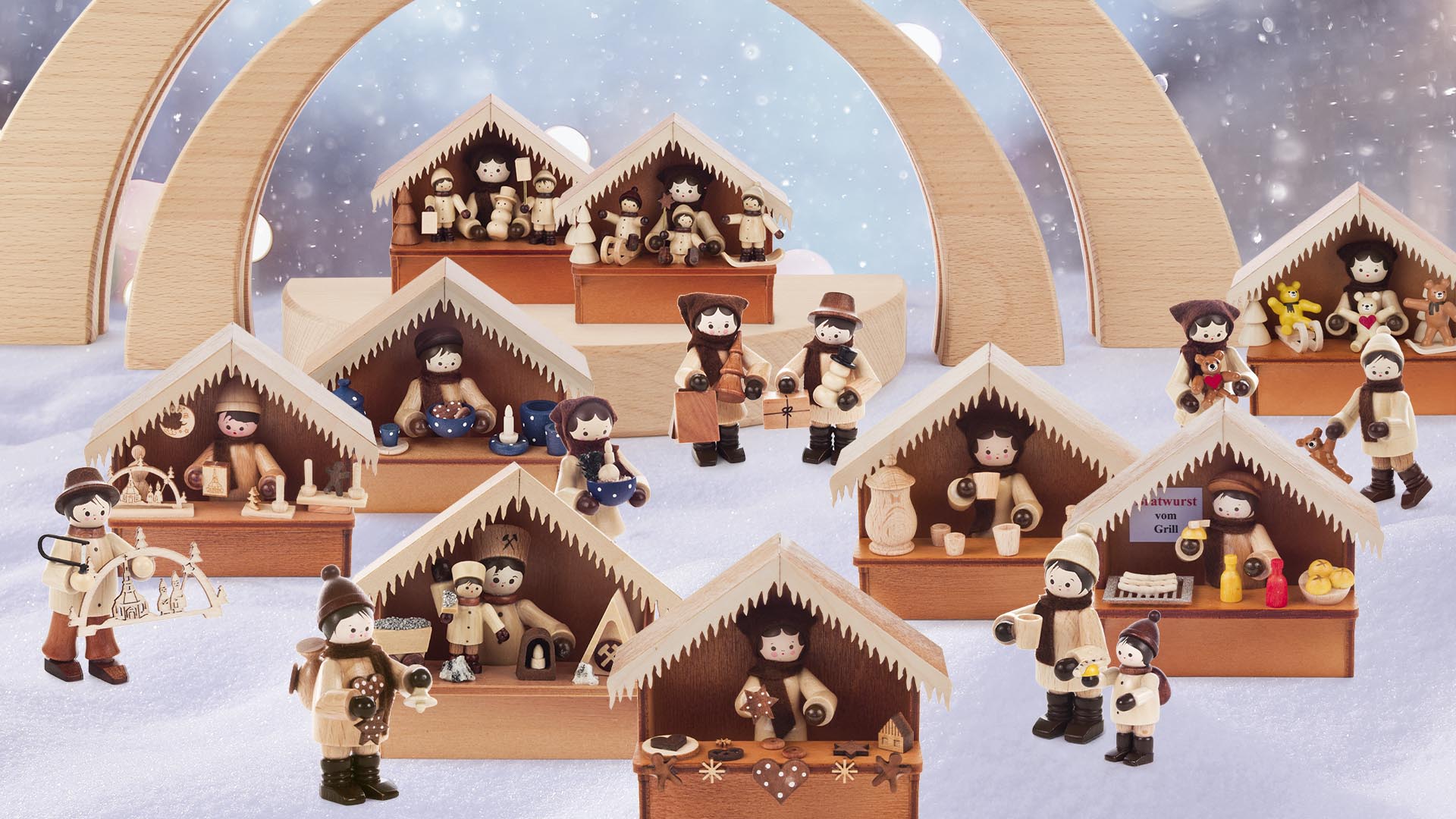 Kleine Weihnachtsmarktstände