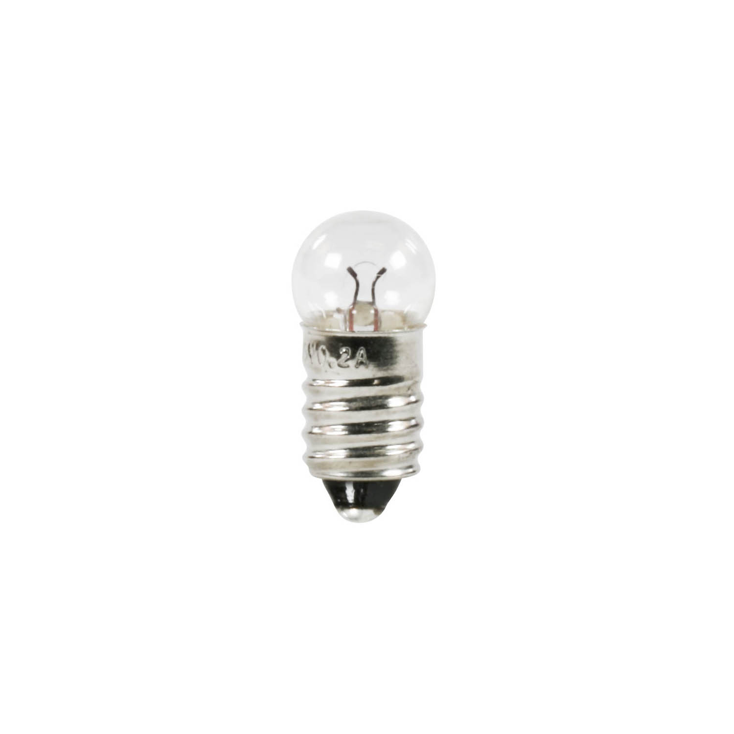Kleine Glühbirne mit E10-Sockel, transparentem Glas und sichtbarem Glühdraht. Geeignet für 3,5V Spannung und 0,7W Leistung. im Dregeno Online Shop günstig kaufen