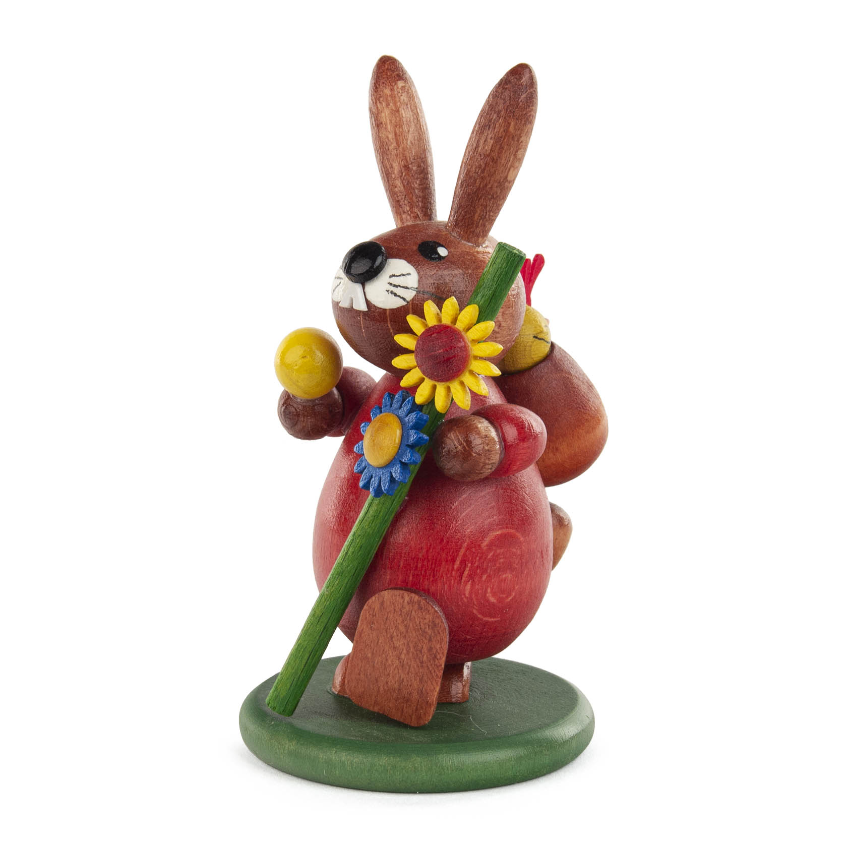 wooden easter rabbit with chicken
