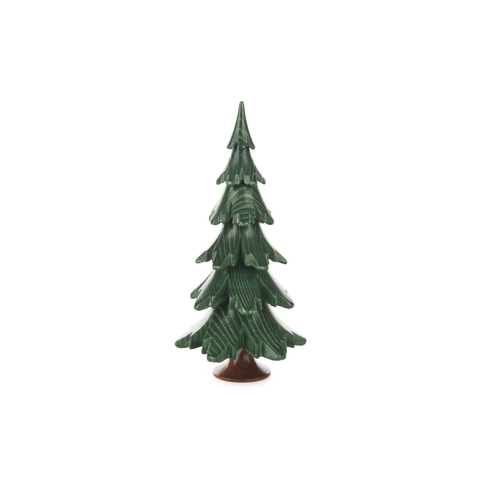 Ein grüner, lasierter Tannenbaum aus Massivholz, ca. 15,5 cm hoch. im Dregeno Online Shop günstig kaufen