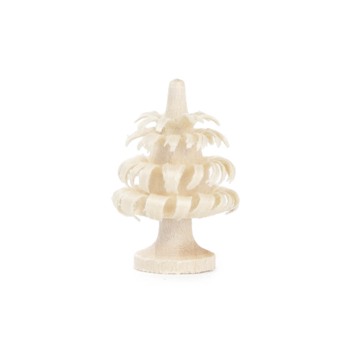 Kleiner Ringelbaum aus Holz mit einem naturbelassenen Stamm, 2 cm hoch. im Dregeno Online Shop günstig kaufen
