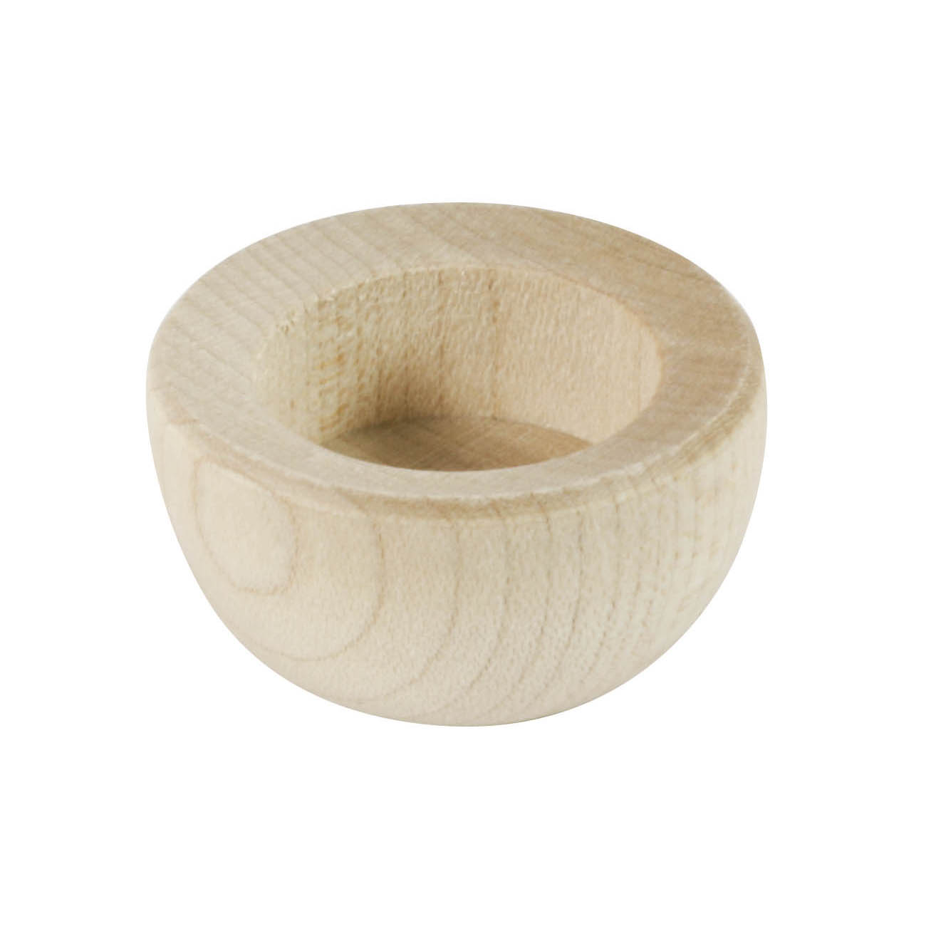 Runde Holztülle in Schalenform mit einem Durchmesser von 22mm, naturbelassen und hell in der Farbe. im Dregeno Online Shop günstig kaufen