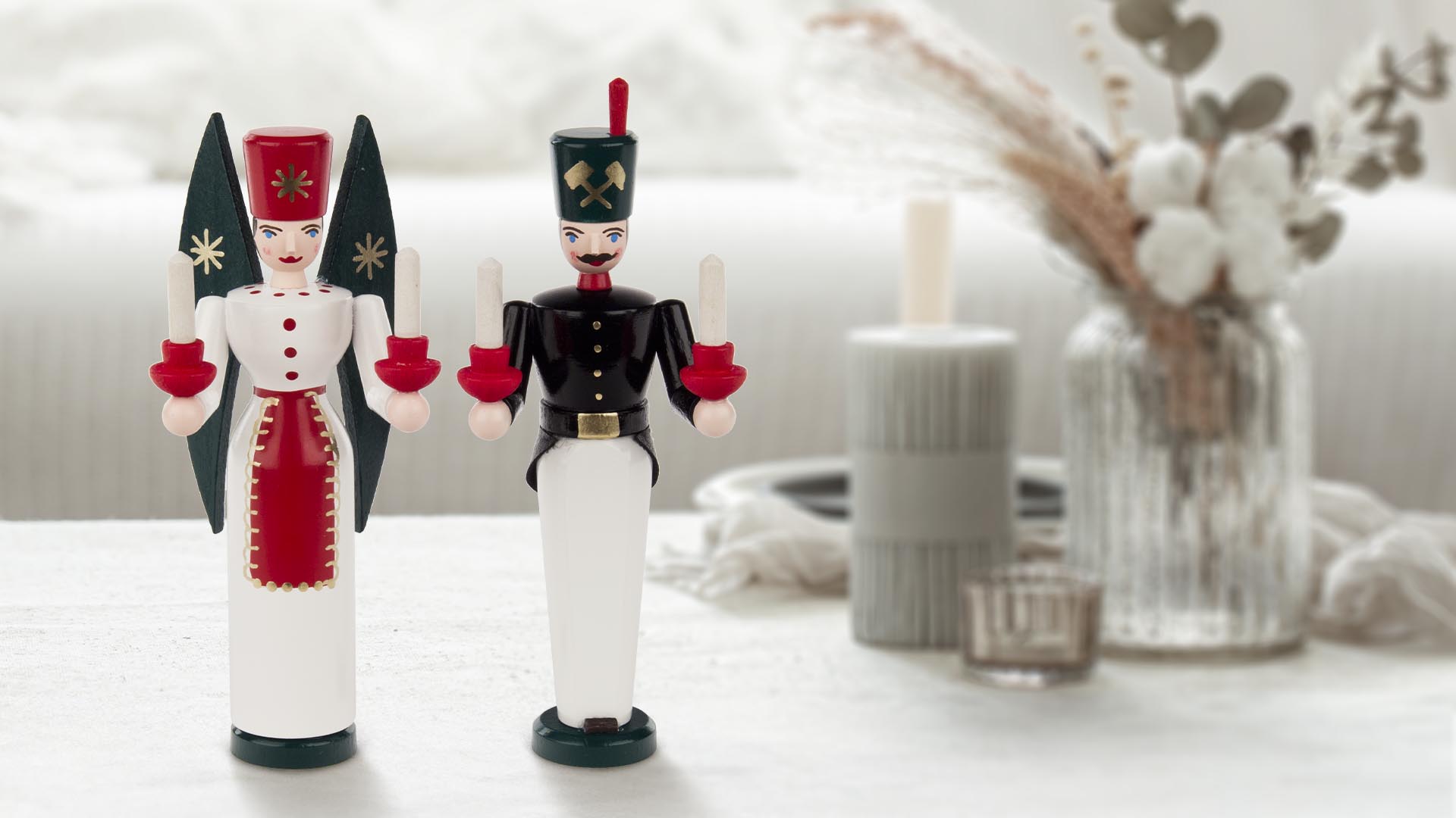 Miniatur Engel und Bergmann