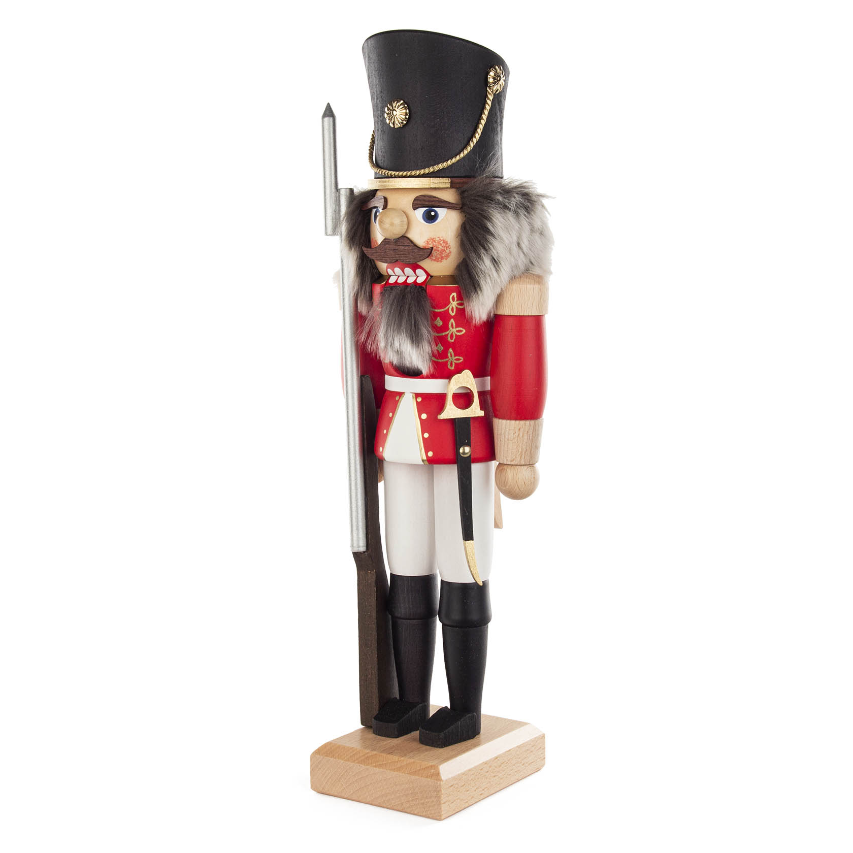 Nussknacker Soldat rot lasiert 38cm