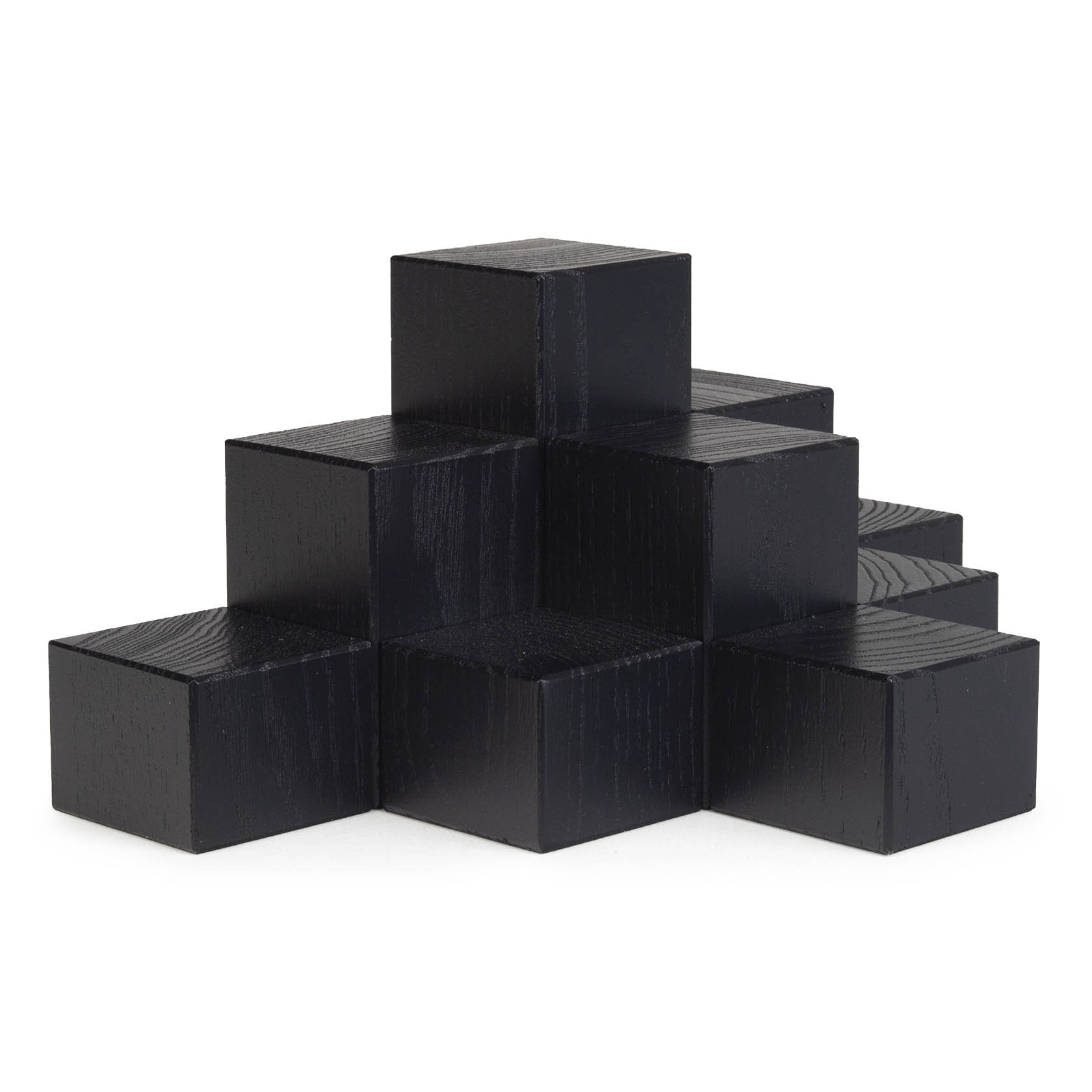 Würfeltreppe 9 Podeste 4x4cm schwarz