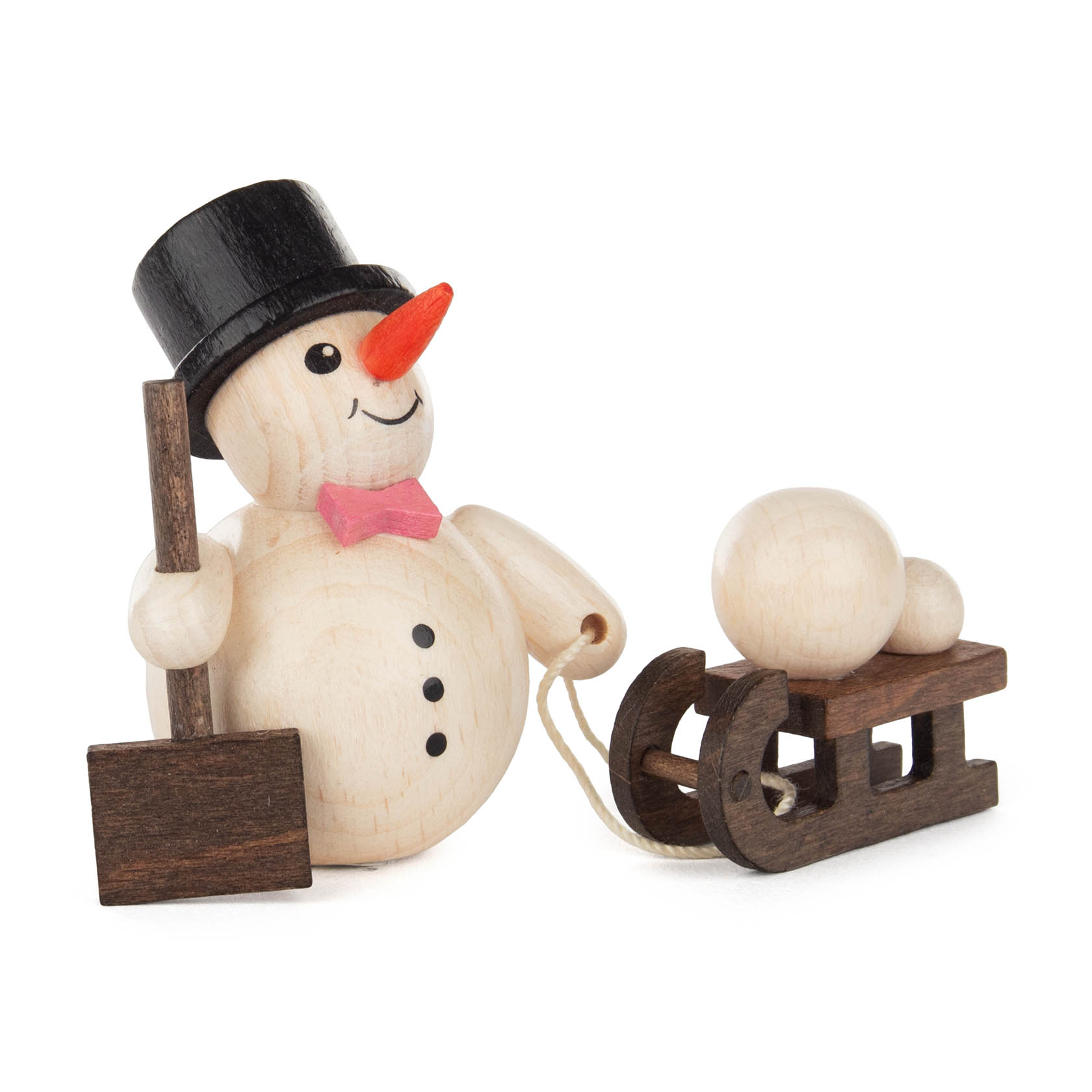 Schneemänner mit Schlitten und  Schneeball (4)