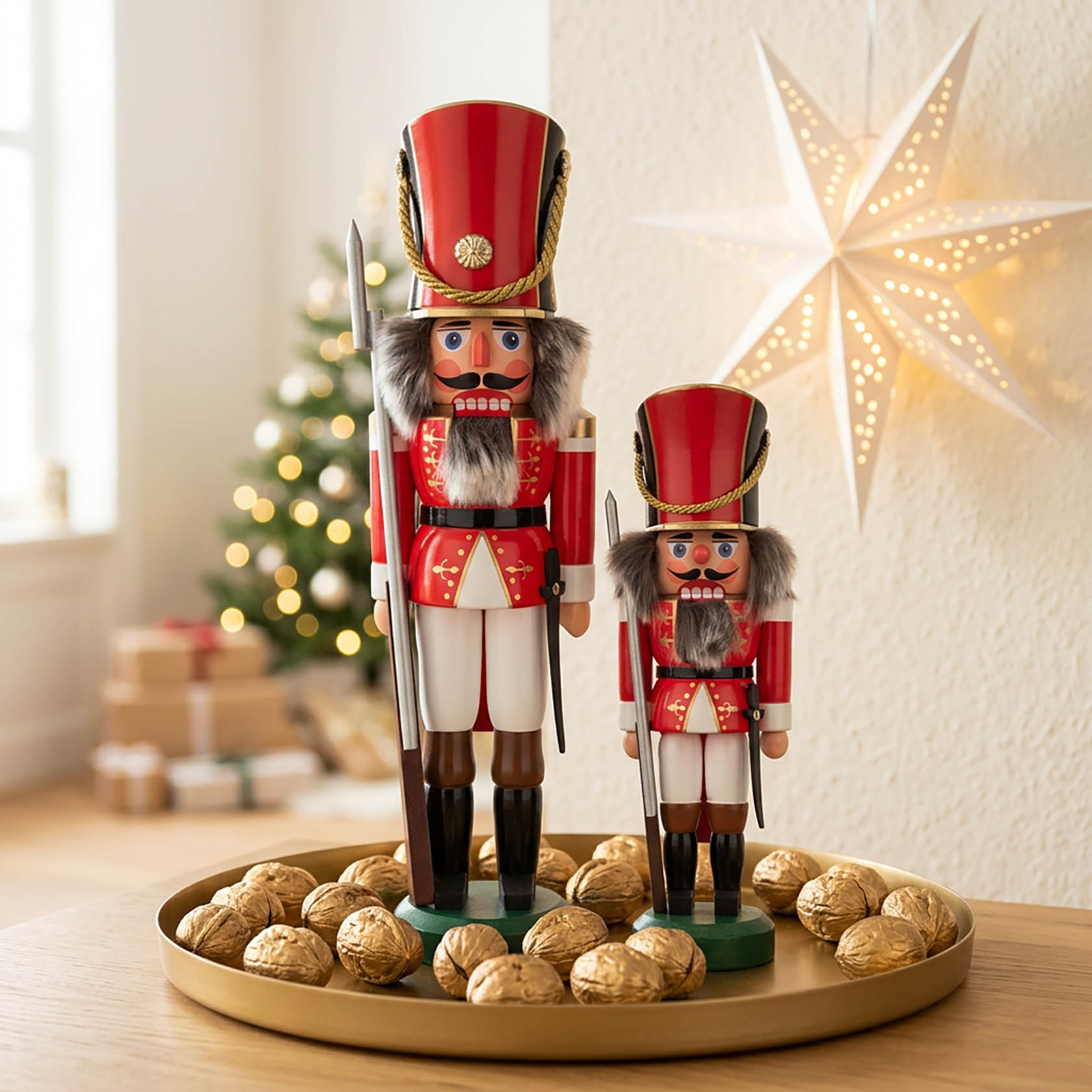 Nussknacker Soldat rot 30cm