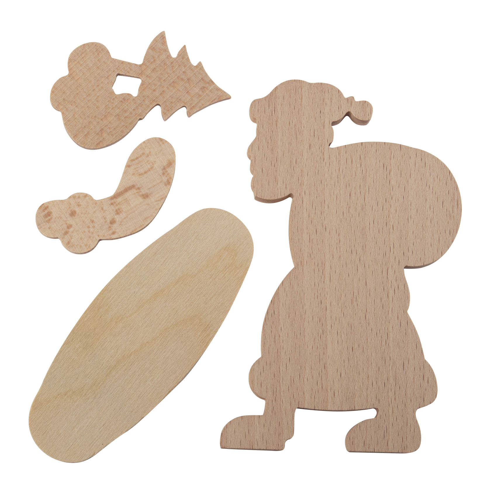 Bastelset Flachfigur 14cm Weihnachtsmann