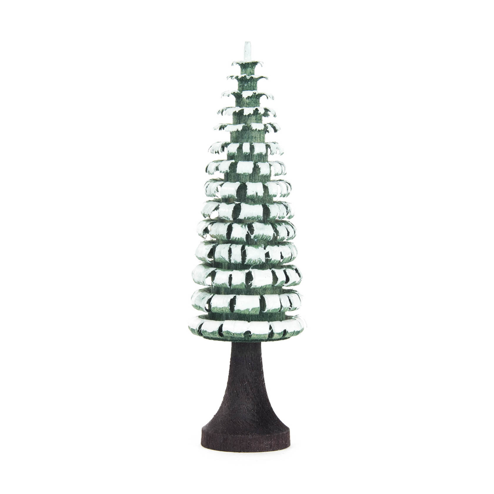 Dekorativer Ringelbaum, 8 cm hoch, grün-weiße Ringe, holzfarbener Stamm. im Dregeno Online Shop günstig kaufen