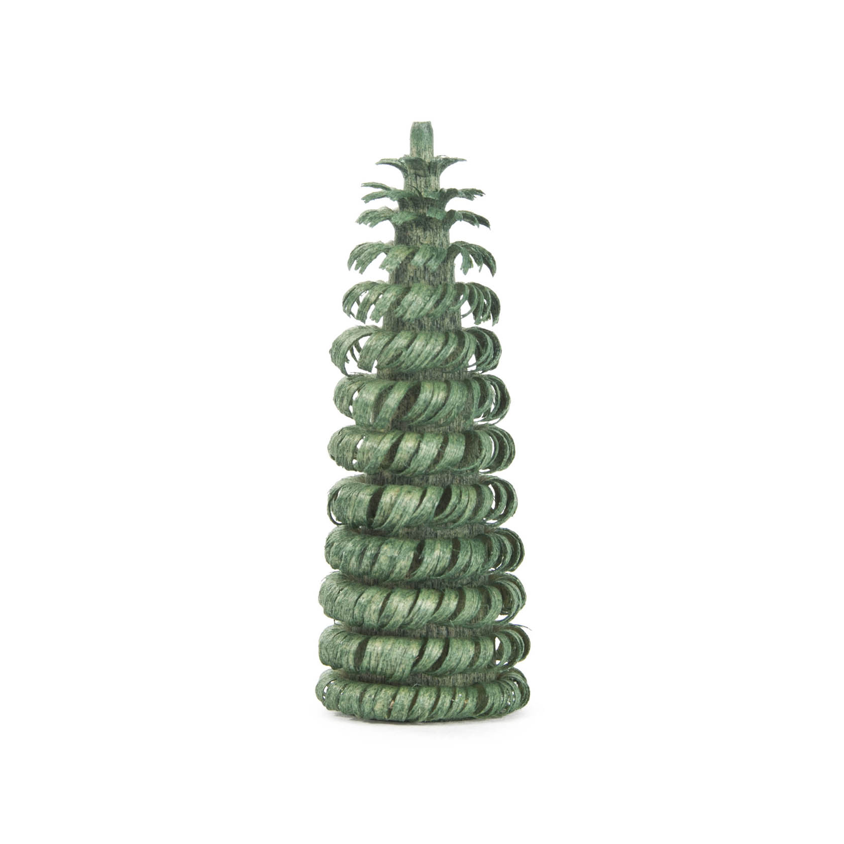 Grüner Ringelbaum aus gewickeltem Material, etwa 6 cm hoch. im Dregeno Online Shop günstig kaufen