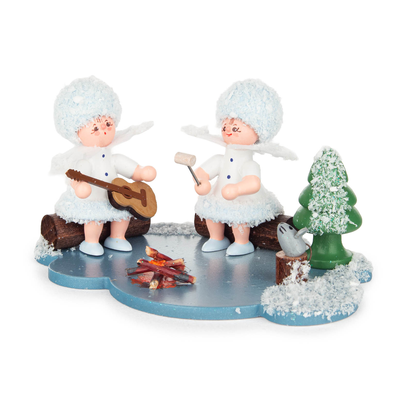 Schneeflöckchen am Lagerfeuer