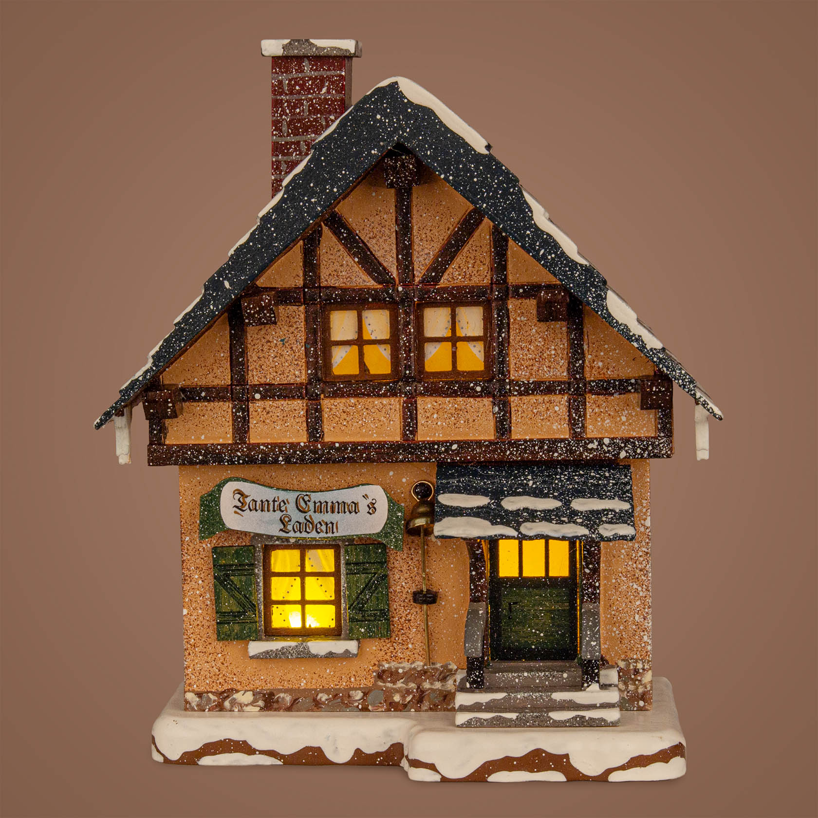 Winterhaus-Tante Emma Laden elektr. beleuchtet