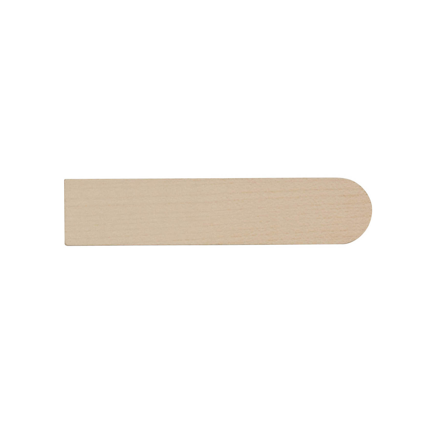 Flache, rechteckige Holzleiste mit abgerundeter Kante, vermutlich aus Ahorn oder Buche gefertigt. im Dregeno Online Shop günstig kaufen