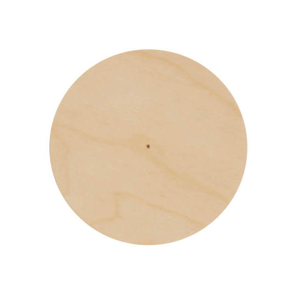 Runde Holzscheibe mit einem kleinen Punkt in der Mitte, Durchmesser 60mm im Dregeno Online Shop günstig kaufen