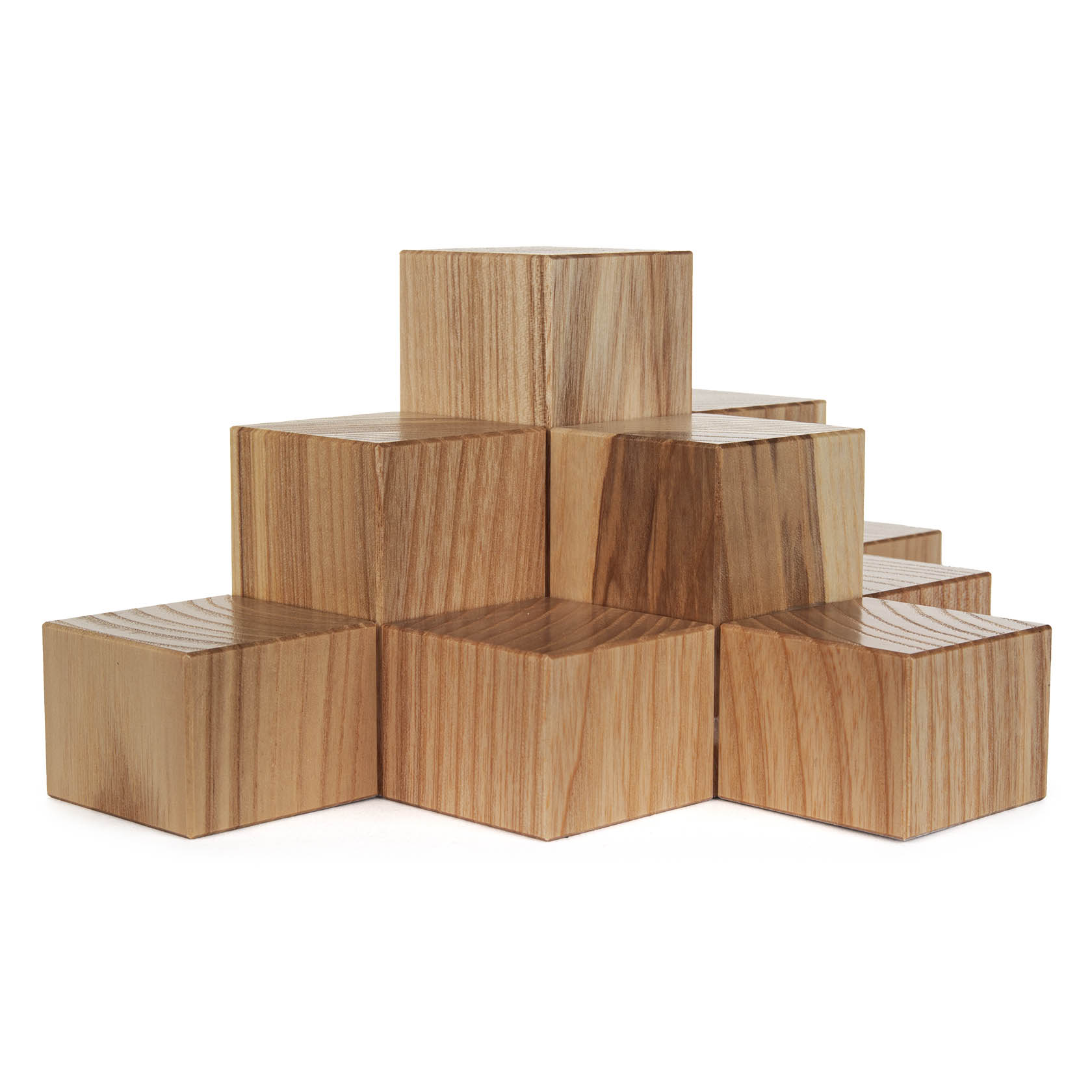Würfeltreppe 9 Podeste 4x4cm braun