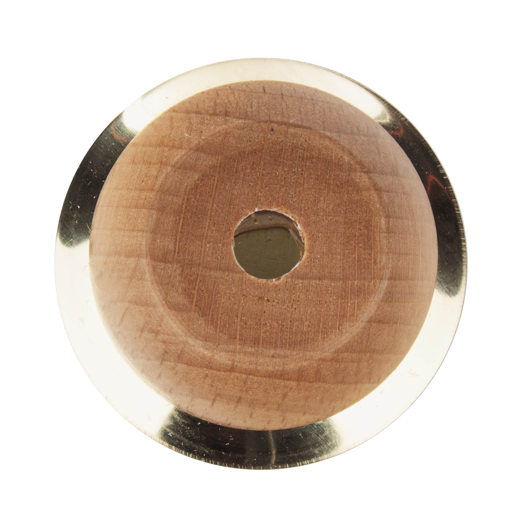 Holztülle mit Messingeinsatz für Kerzen d=17mm