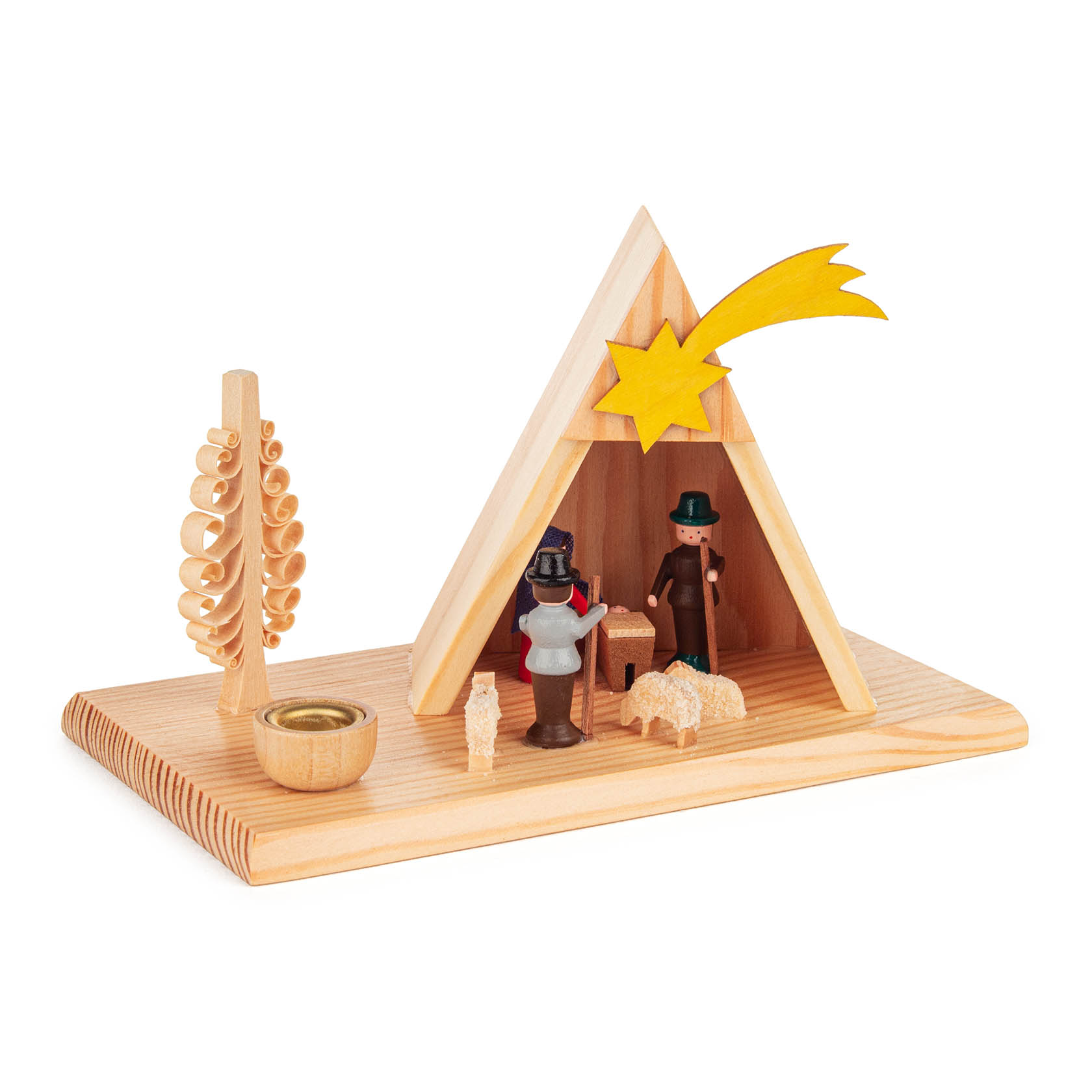 Weihnachtskrippe, für Kerze d=10mm