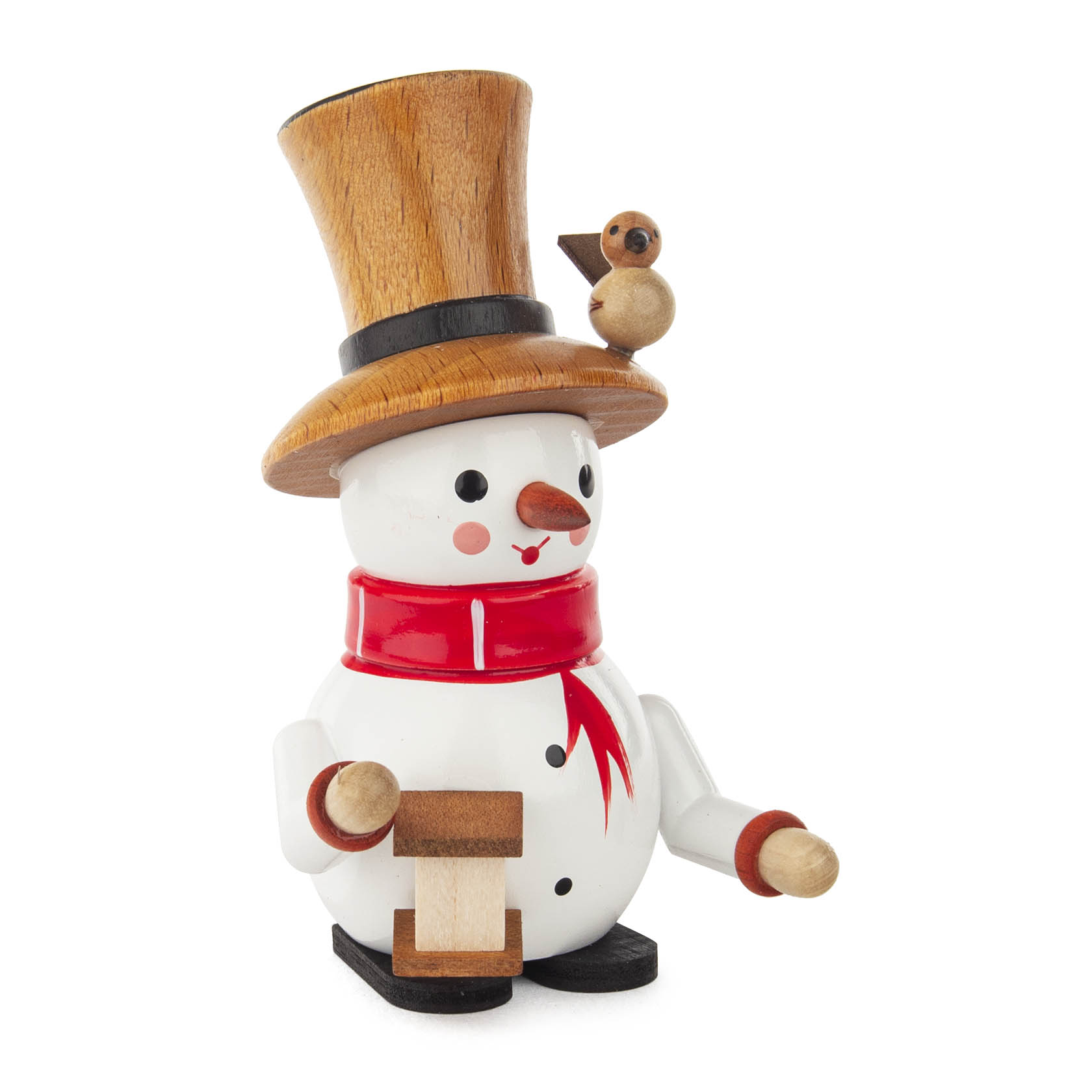 wooden snowman Berti with lantern