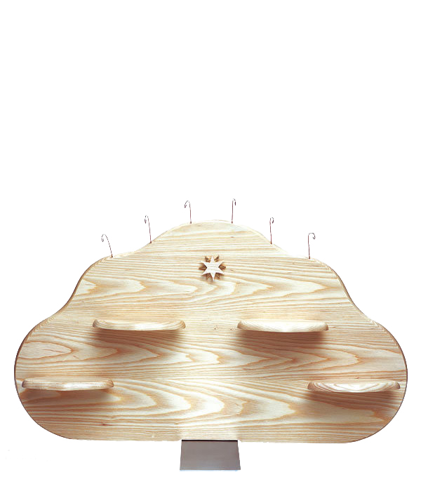 Holz-Wolkenrückwand mit mehreren Ebenen für Dekoration. im Dregeno Online Shop günstig kaufen