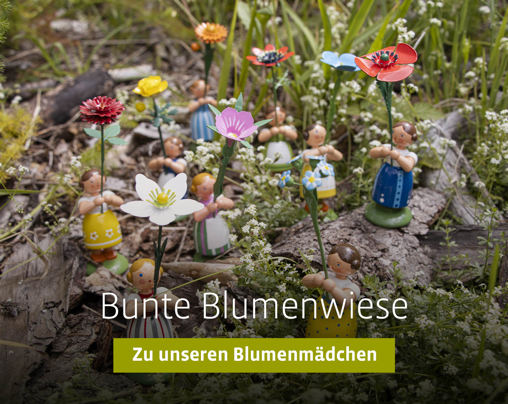 Bunte Blumenwiese: Zu unseren Blumenmädchen