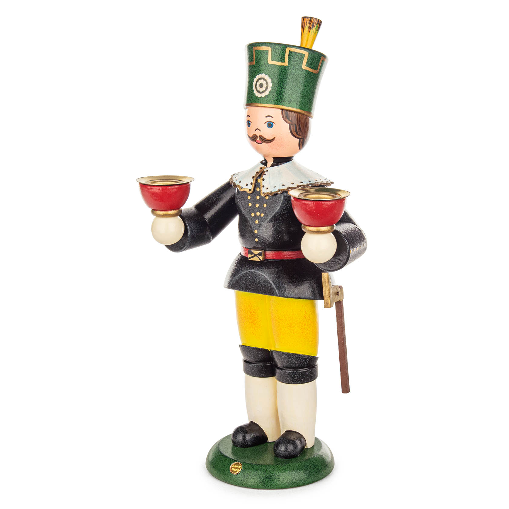 Bergmann mit Kerzenhalter