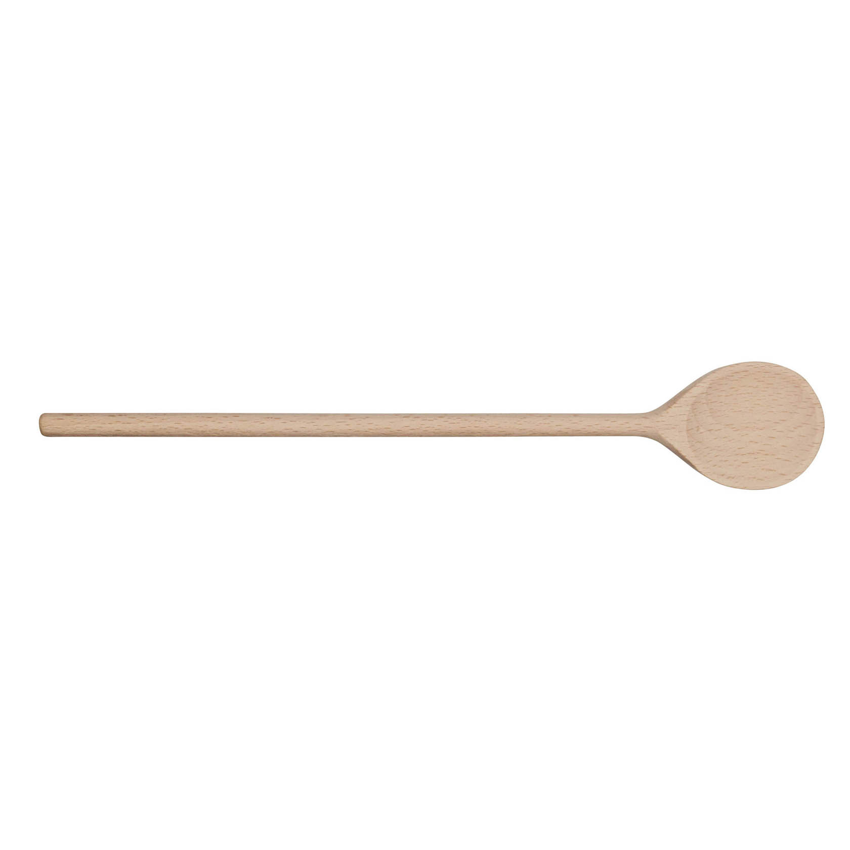 Ein runder Kochlöffel aus Holz mit einer Länge von 30 cm. im Dregeno Online Shop günstig kaufen
