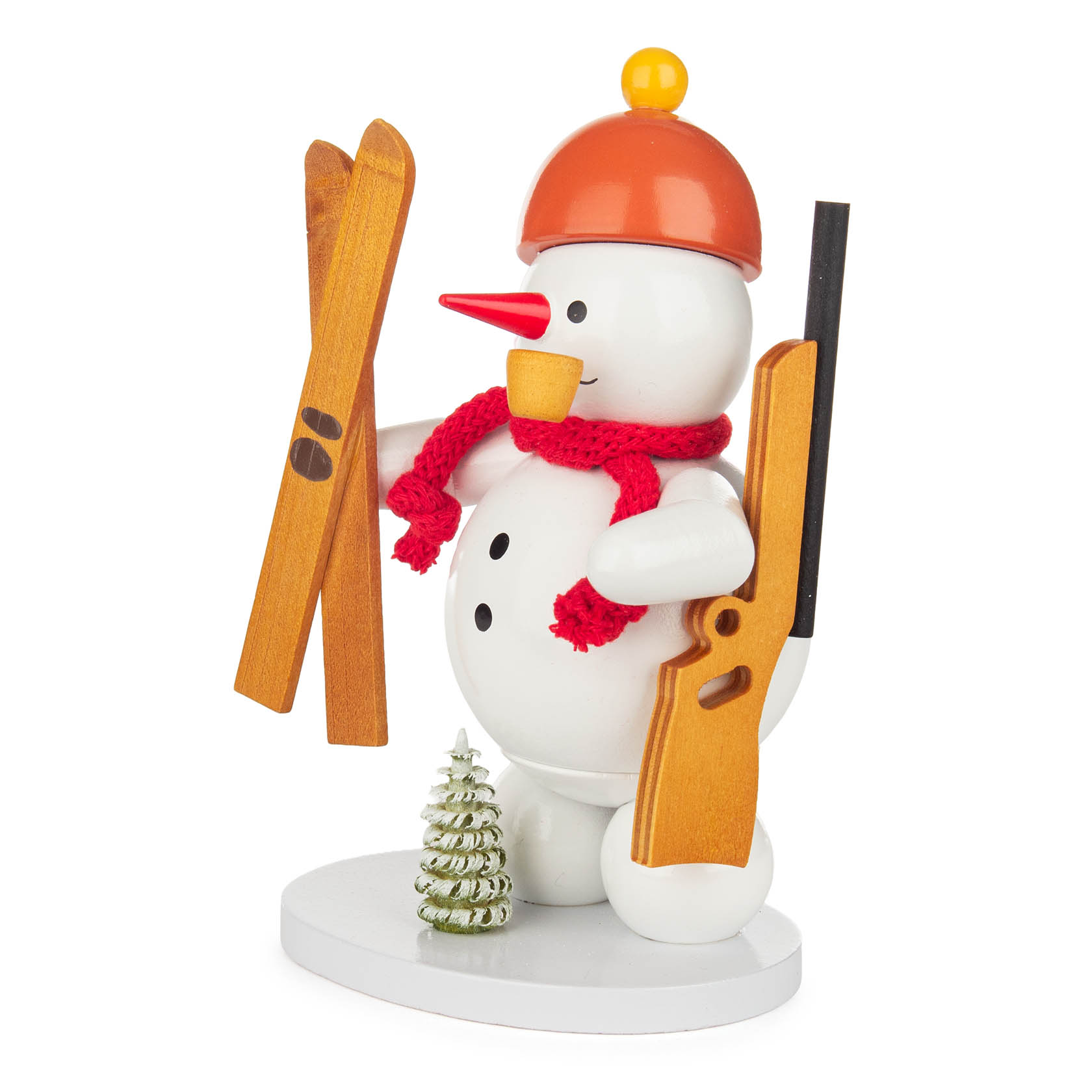 Räuchermann Schneemann Biathlet