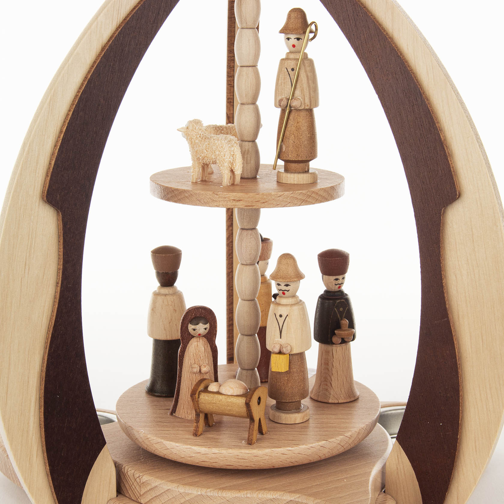 Pyramide Christi Geburt für Teelichter