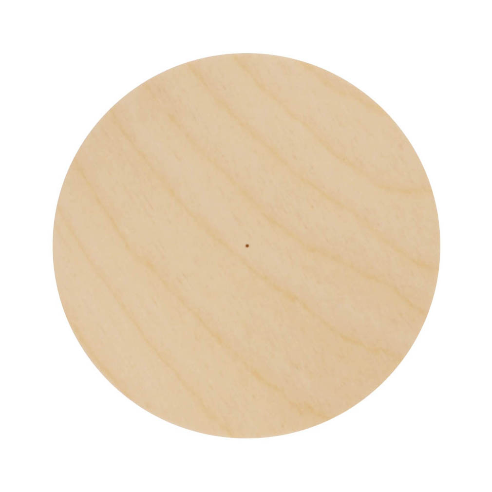 Runder Pyramidenteller aus hellem Holz mit einem Durchmesser von 120mm, ohne sichtbare Verzierungen. im Dregeno Online Shop günstig kaufen