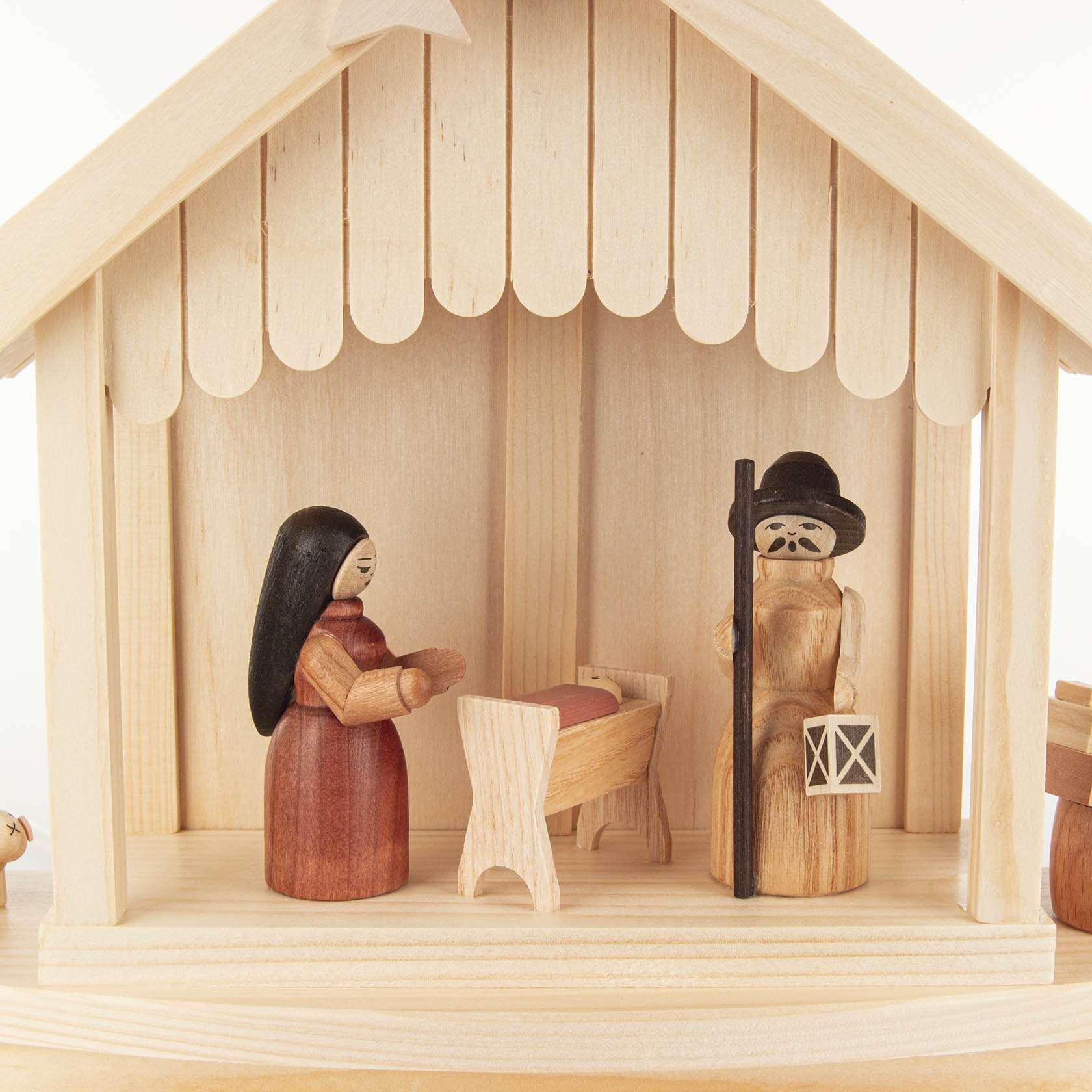 Schwibbogen Christi Geburt bel. Stall