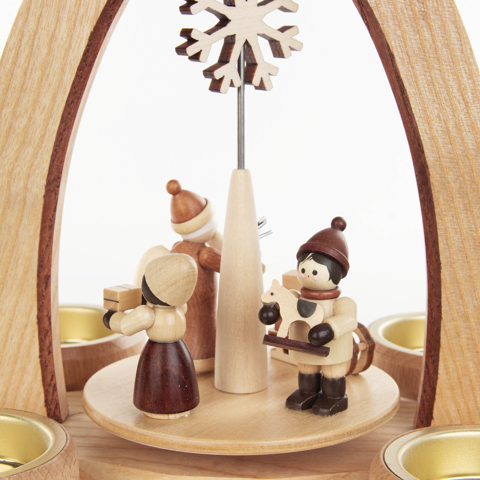 wooden pyramid santa