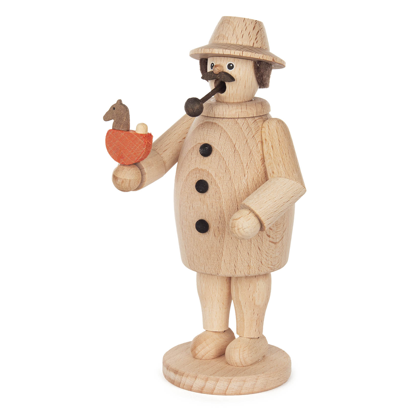wooden kit smoker rocking horse