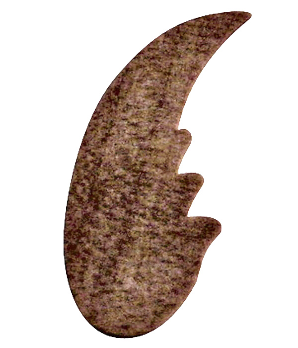 Ein einzelner naturfarbener Engelflügel aus Holz, geschwungen geformt, passend für einen Kurzrockengel. im Dregeno Online Shop günstig kaufen