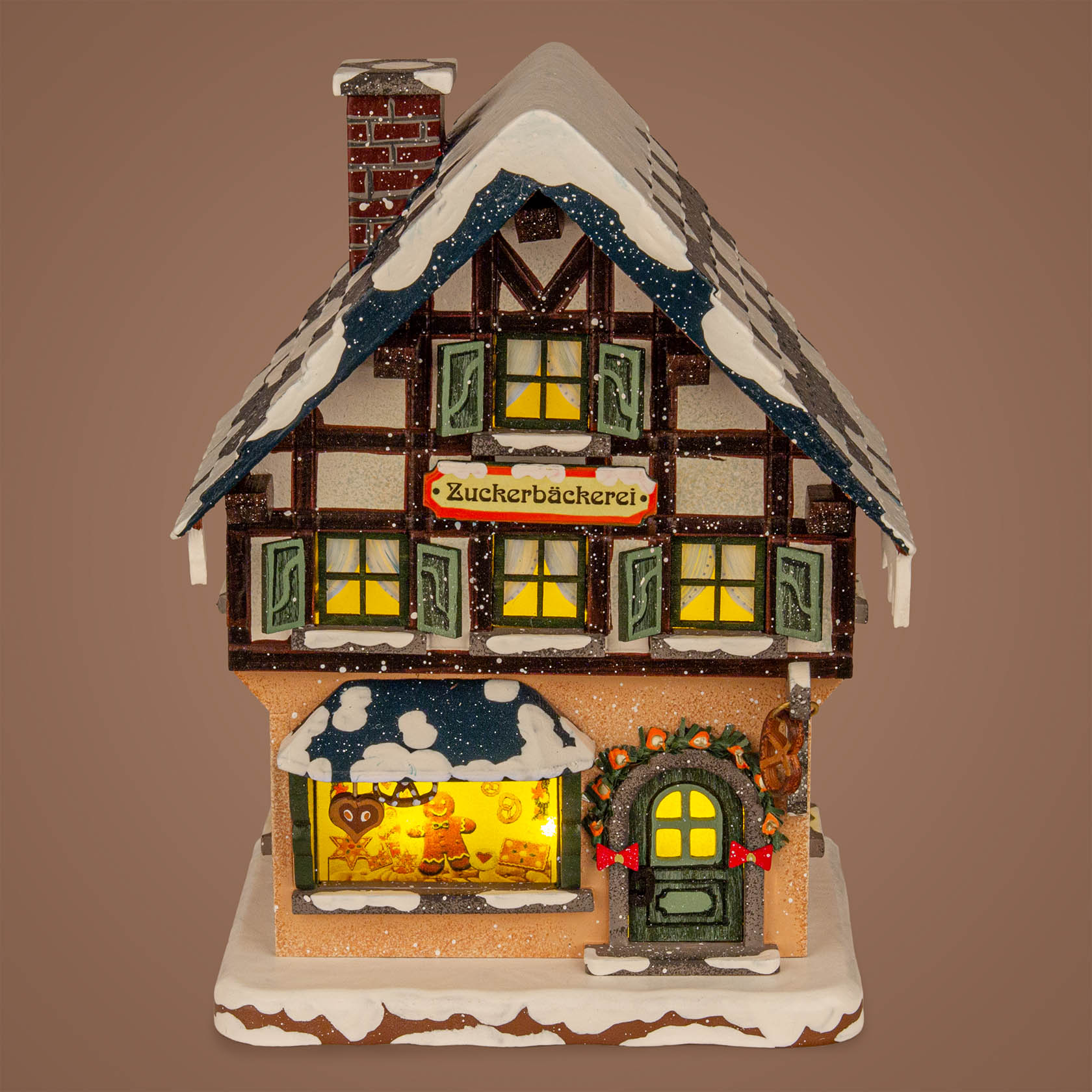 Winterhaus-Zuckerbäckerei elektr. beleuchtet