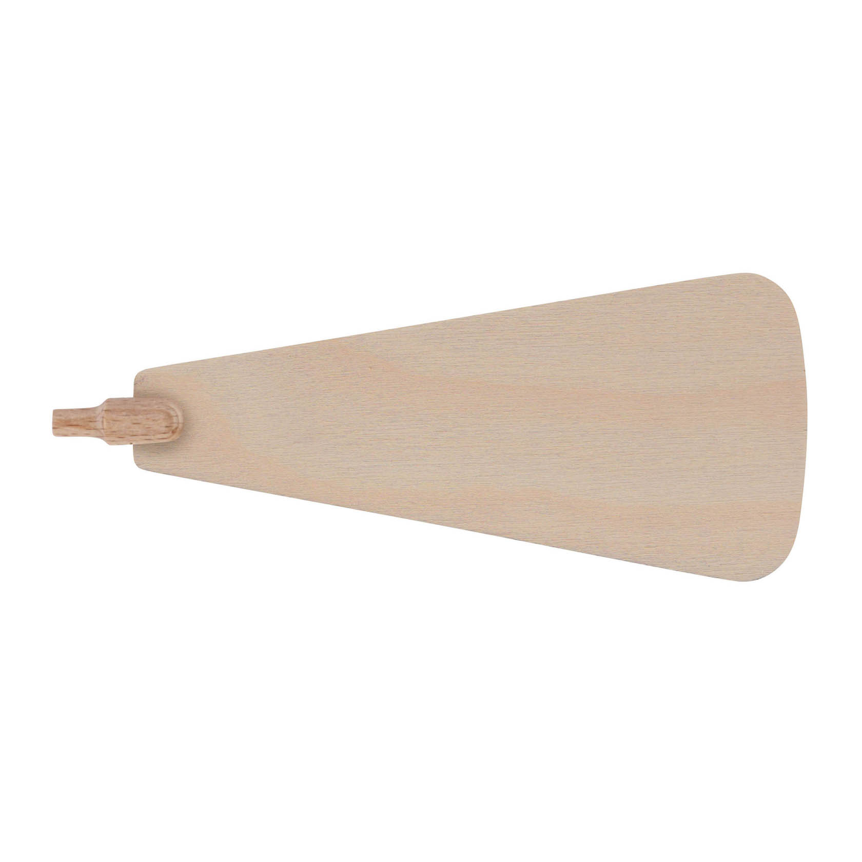 Ein heller, keilförmiger Pyramidenflügel mit einem Zapfen aus Holz. im Dregeno Online Shop günstig kaufen