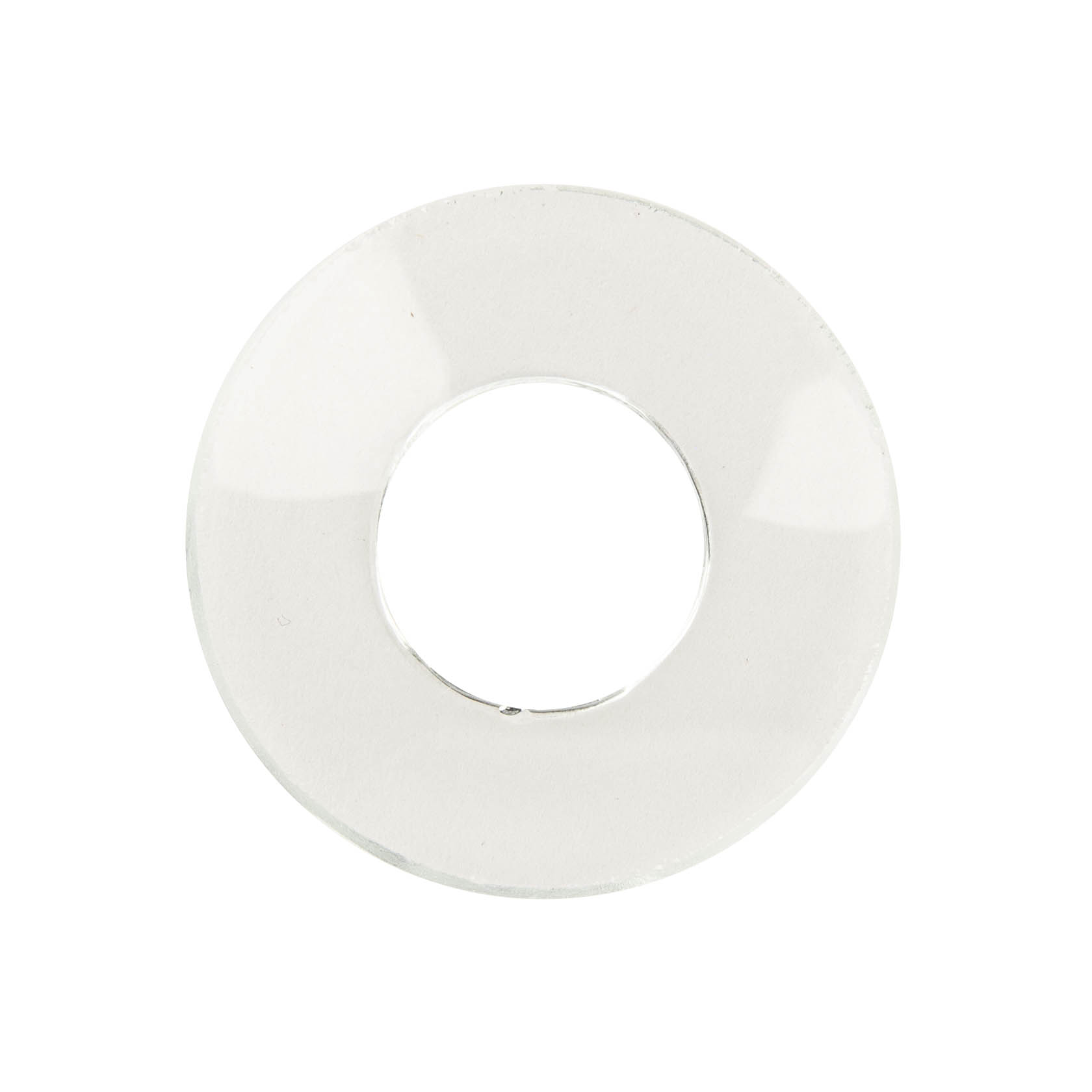 Eine kleine, runde, transparente Lichtmanschette mit einem zentralen Loch von 11 mm Durchmesser und einem äußeren Durchmesser von 25 mm. im Dregeno Online Shop günstig kaufen