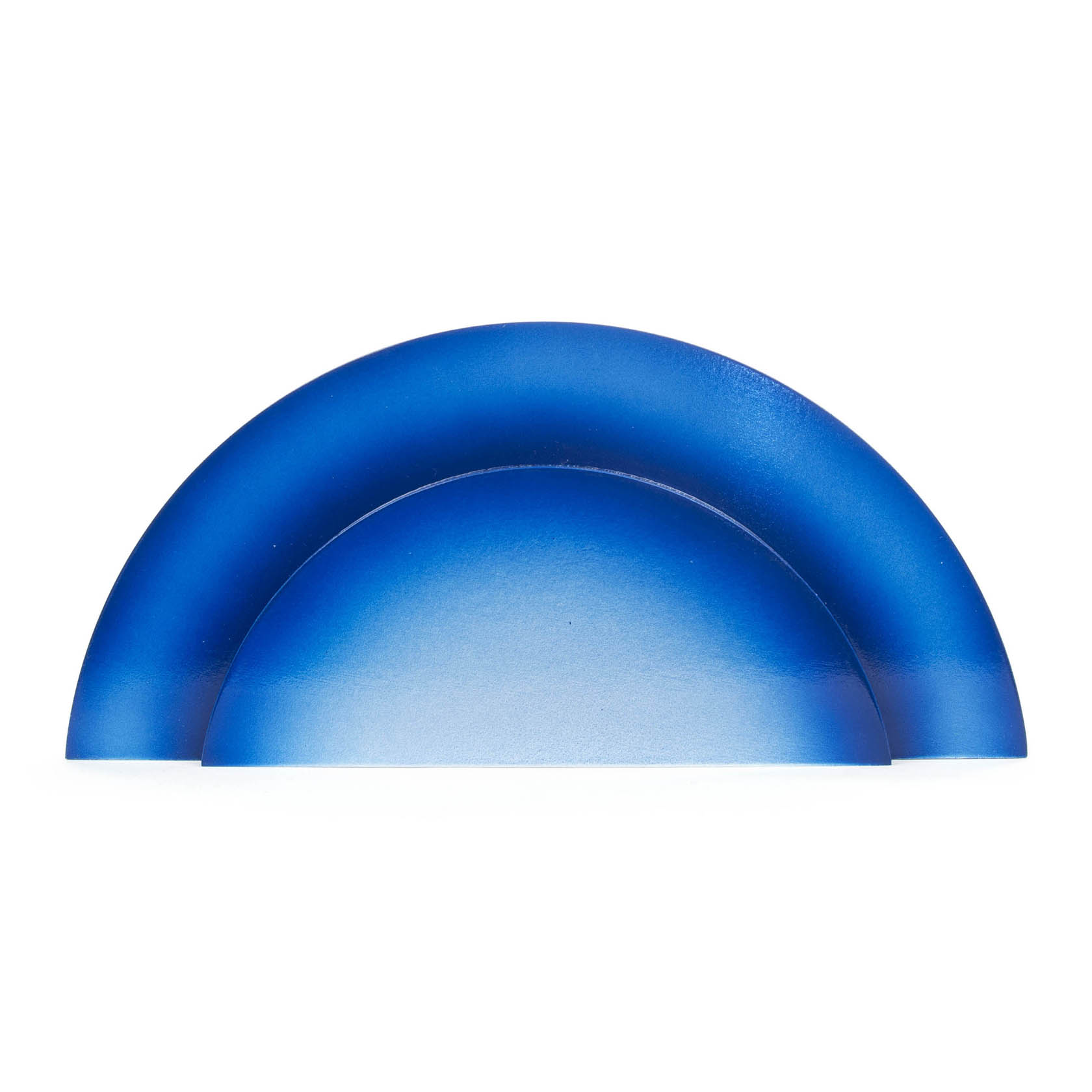 Zweiteiliges blaues Holzwolken-Spielzeug ohne Goldsterne, bestehend aus zwei gebogenen Holzstücken, größer oben, kleiner unten. im Dregeno Online Shop günstig kaufen